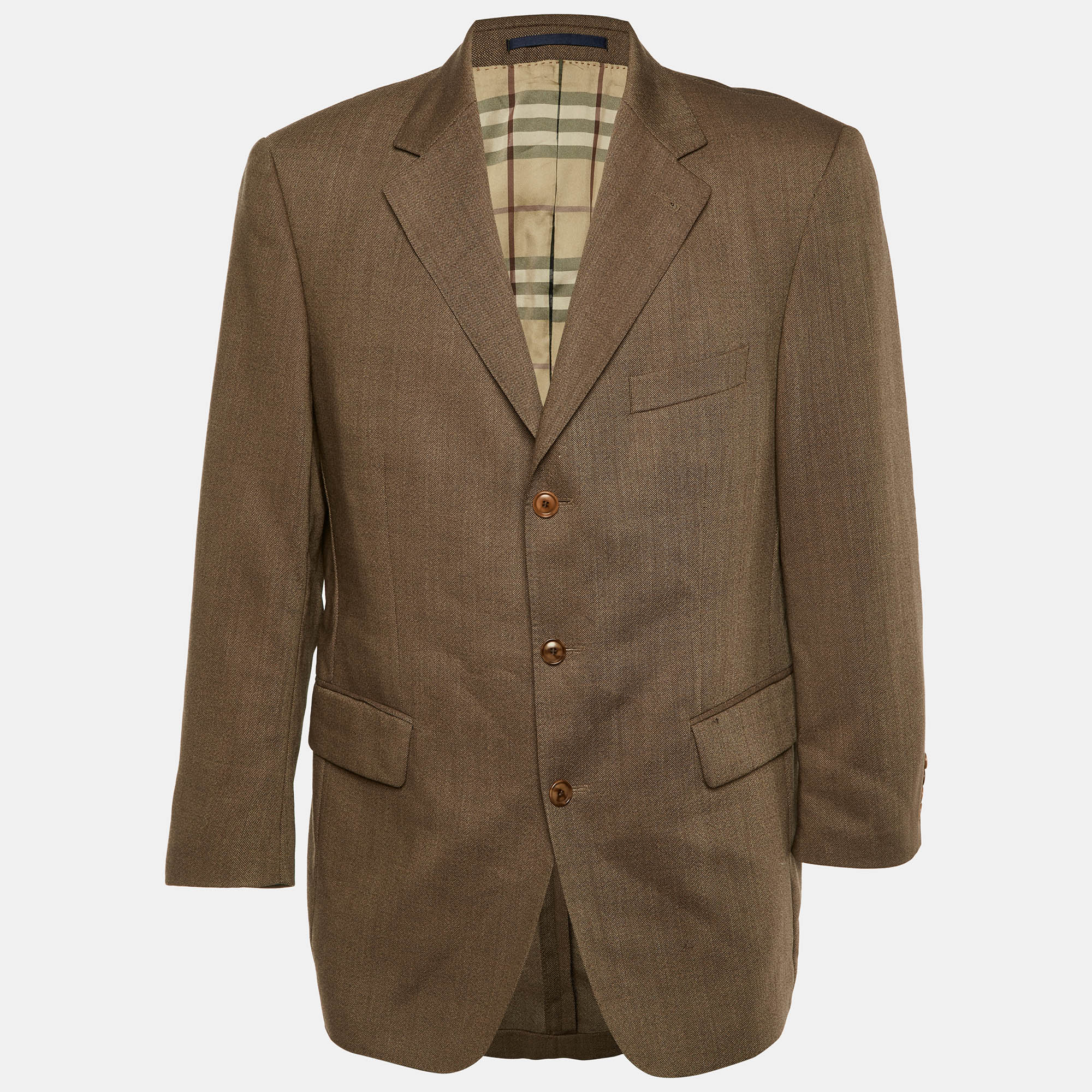 Burberry Vintage Brown Wool Luzern Tailored Blazer