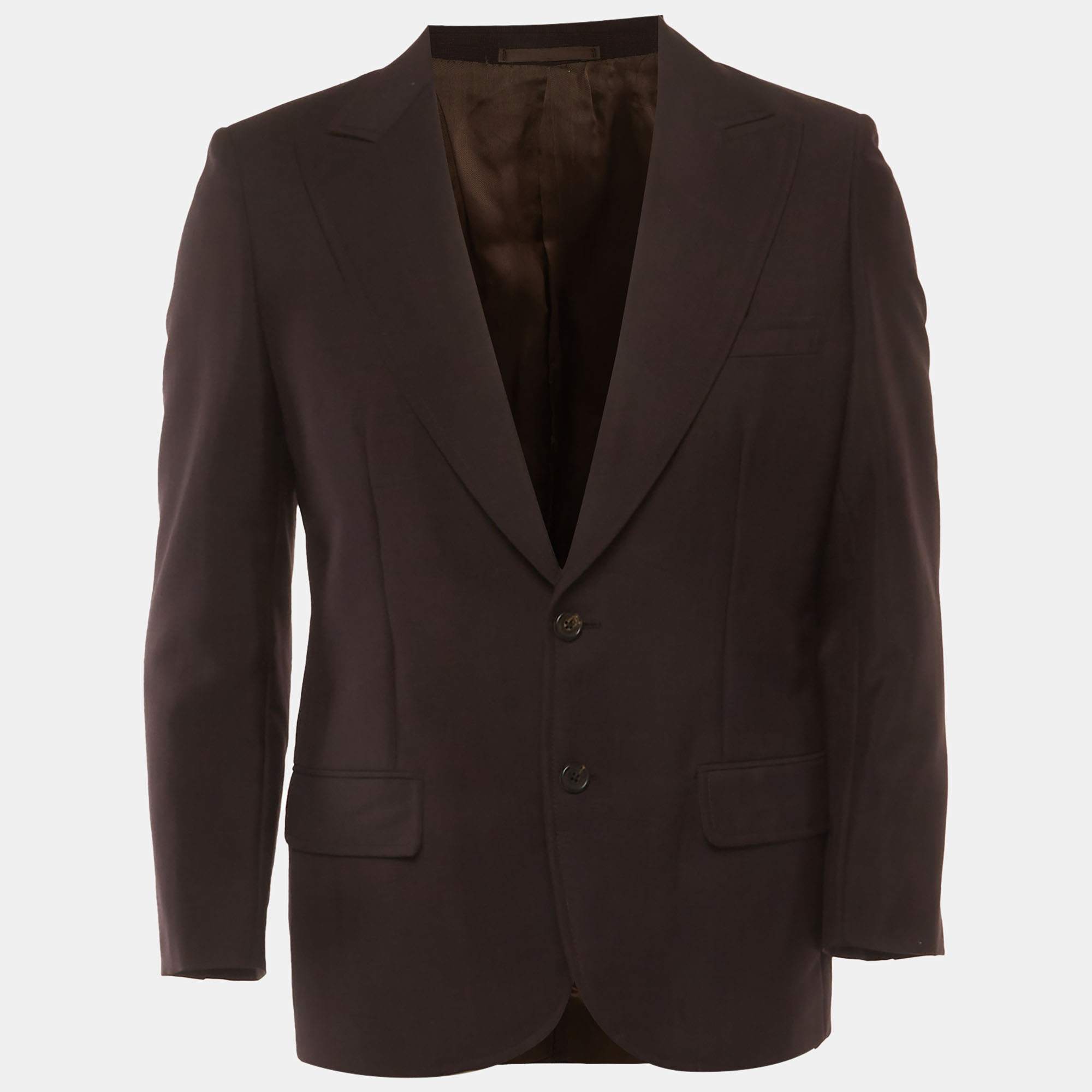 Prada Brown Wool Blend Regular Fit Blazer