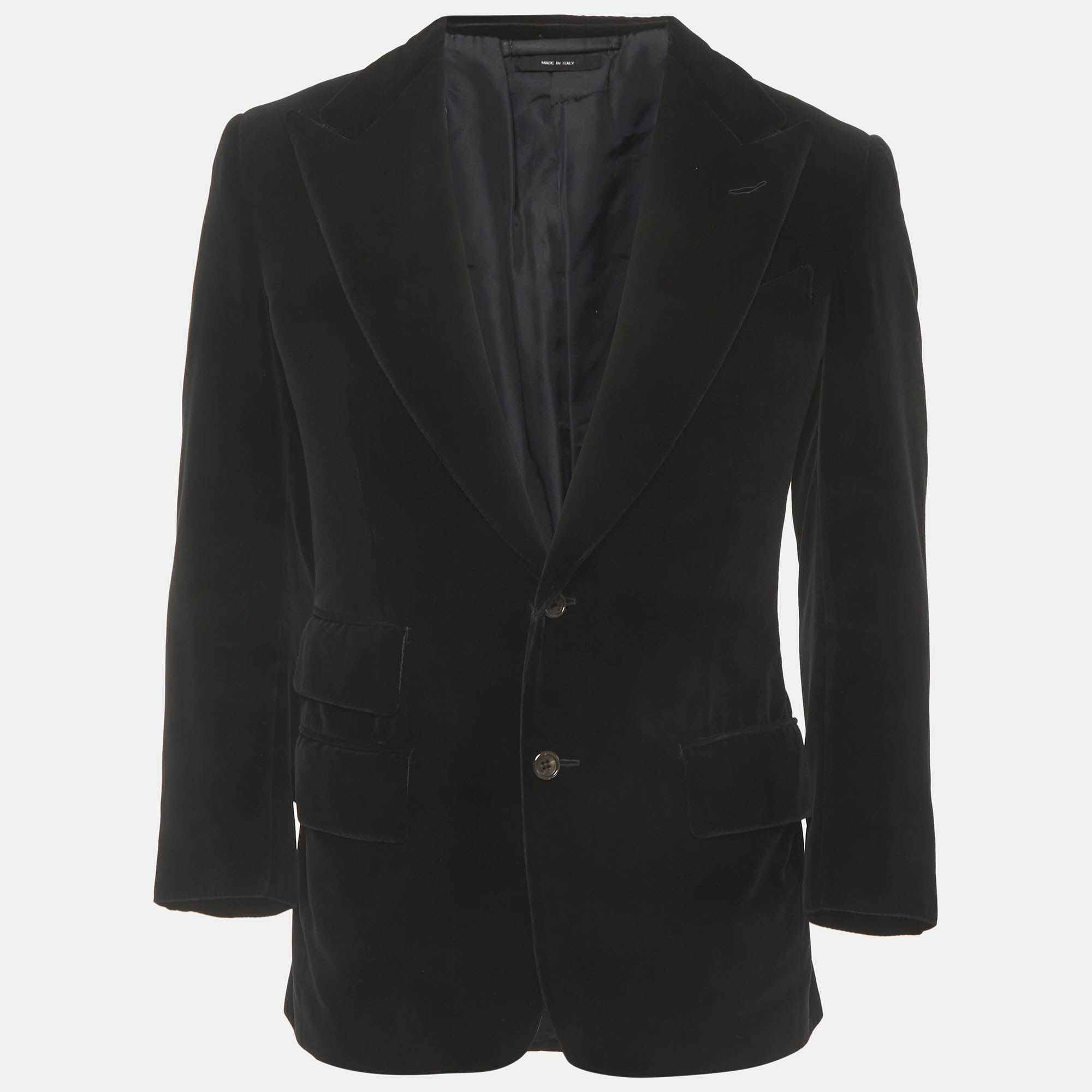 Tom Ford Black Velvet Single Breasted Regular Fit Blazer