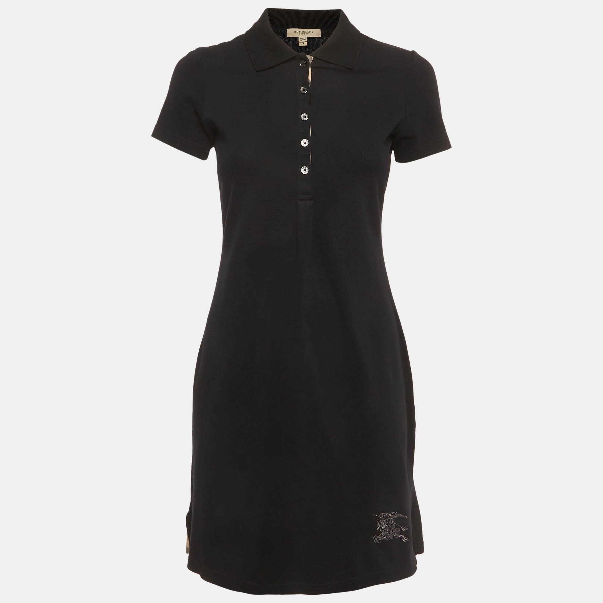 Burberry Brit Black Pique Polo Shirt Dress
