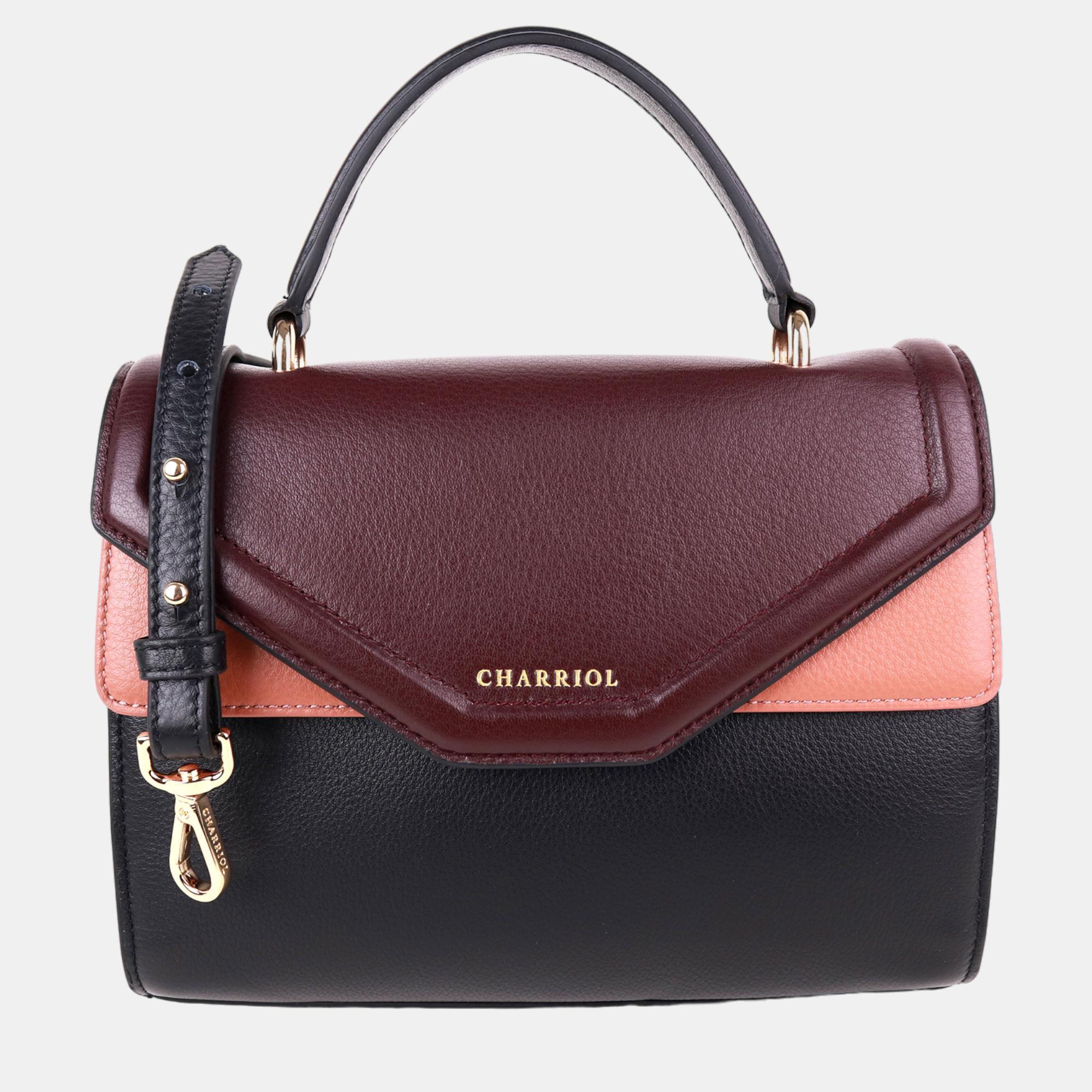 Charriol BlackLight Brown Leather Forever Handbag