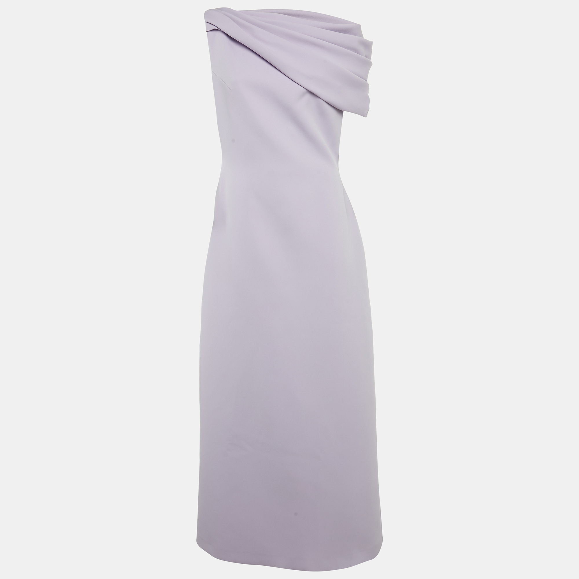 Chats By C.Dam Lavender Jersey Cape Sleeve Allina Maxi Dress
