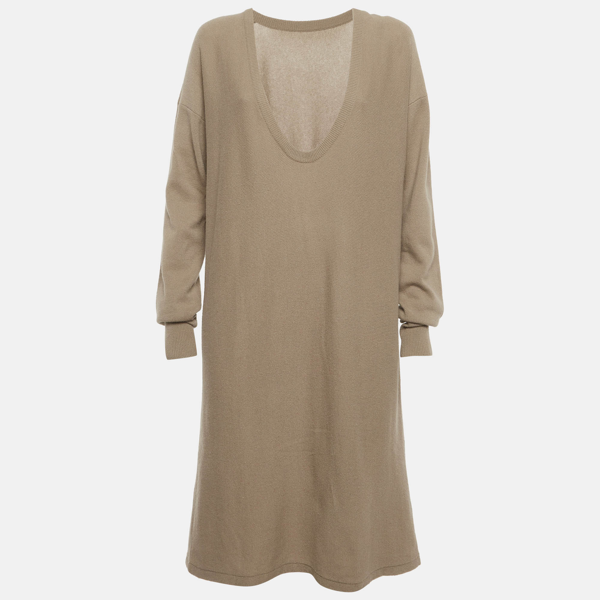 Chloe Beige Cashmere Knit Mini Dress