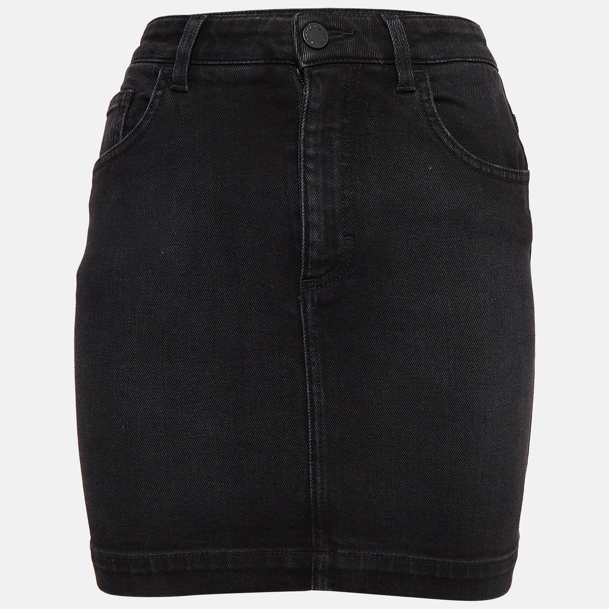 Dolce & Gabbana Black Denim Mini Skirt