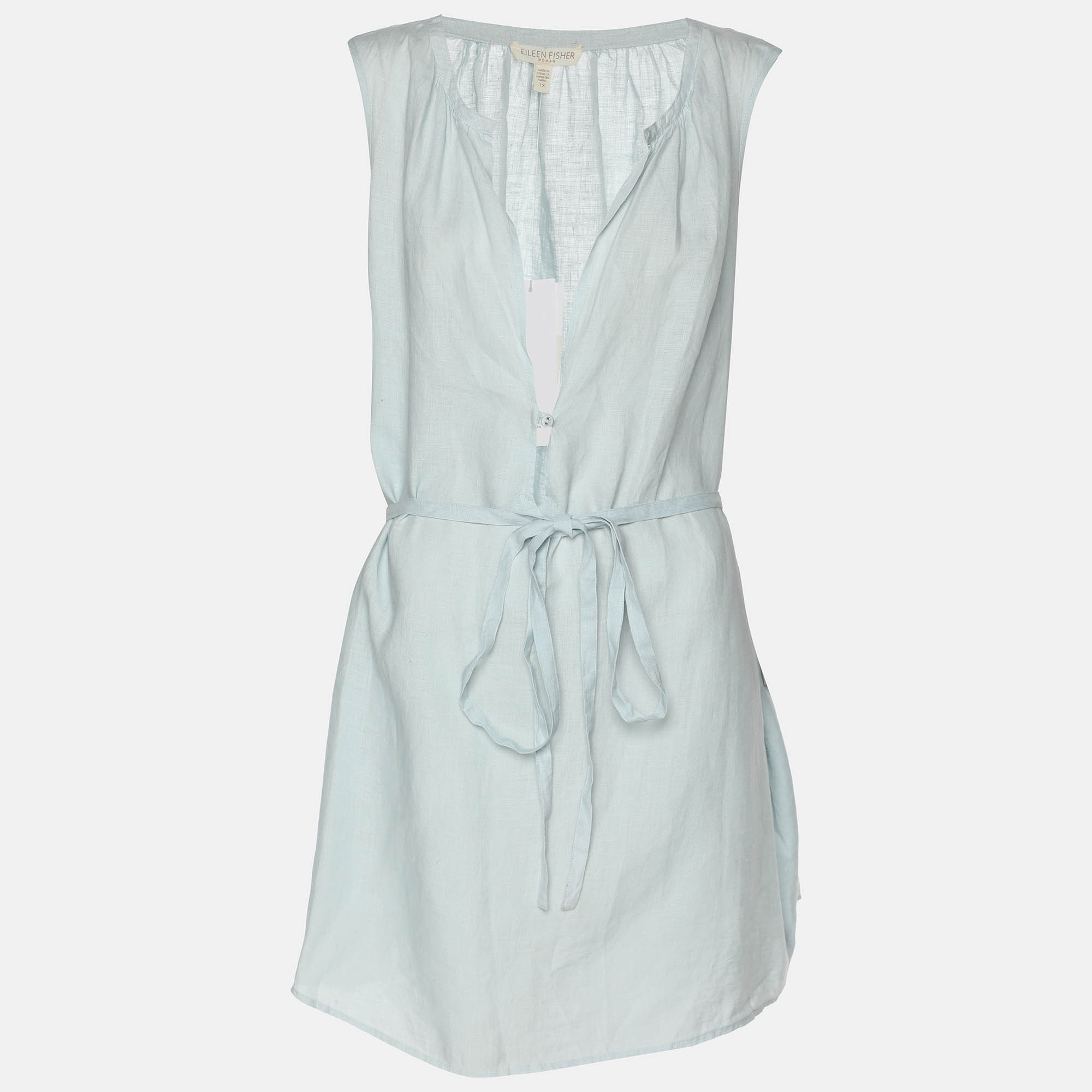 Eileen Fisher Blue Linen Dress