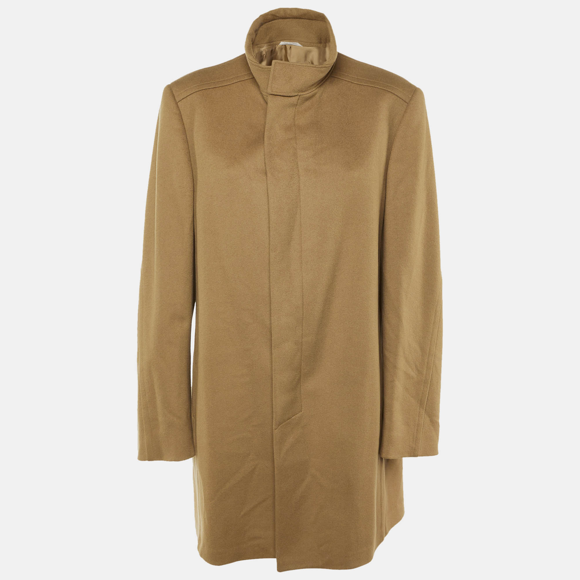 Gucci Brown Wool Button Front Mid Length Coat