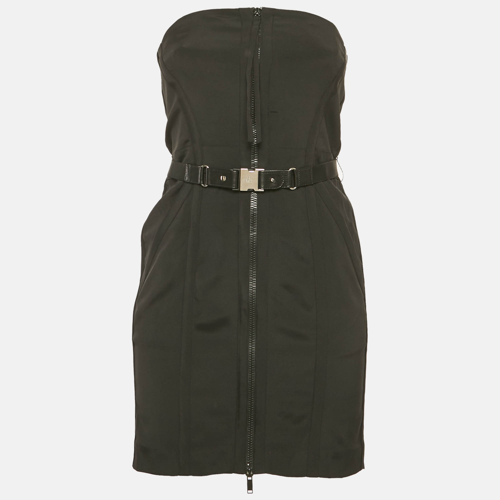 Gucci Black Silk Blend Strapless Mini Dress