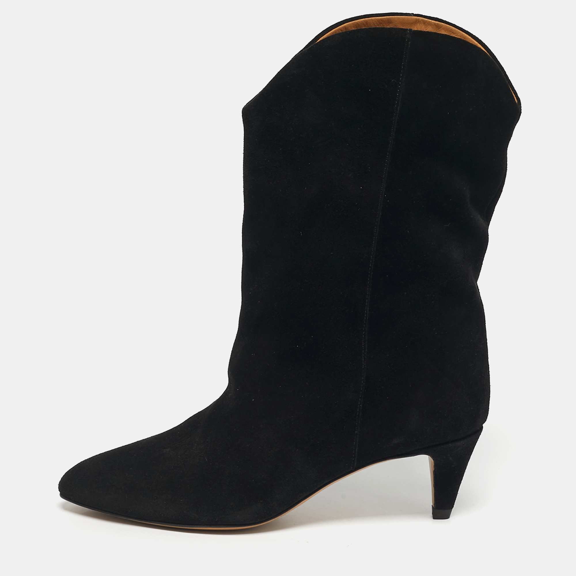 Isabel Marant Black Suede Dernee High Ankle Length Boots
