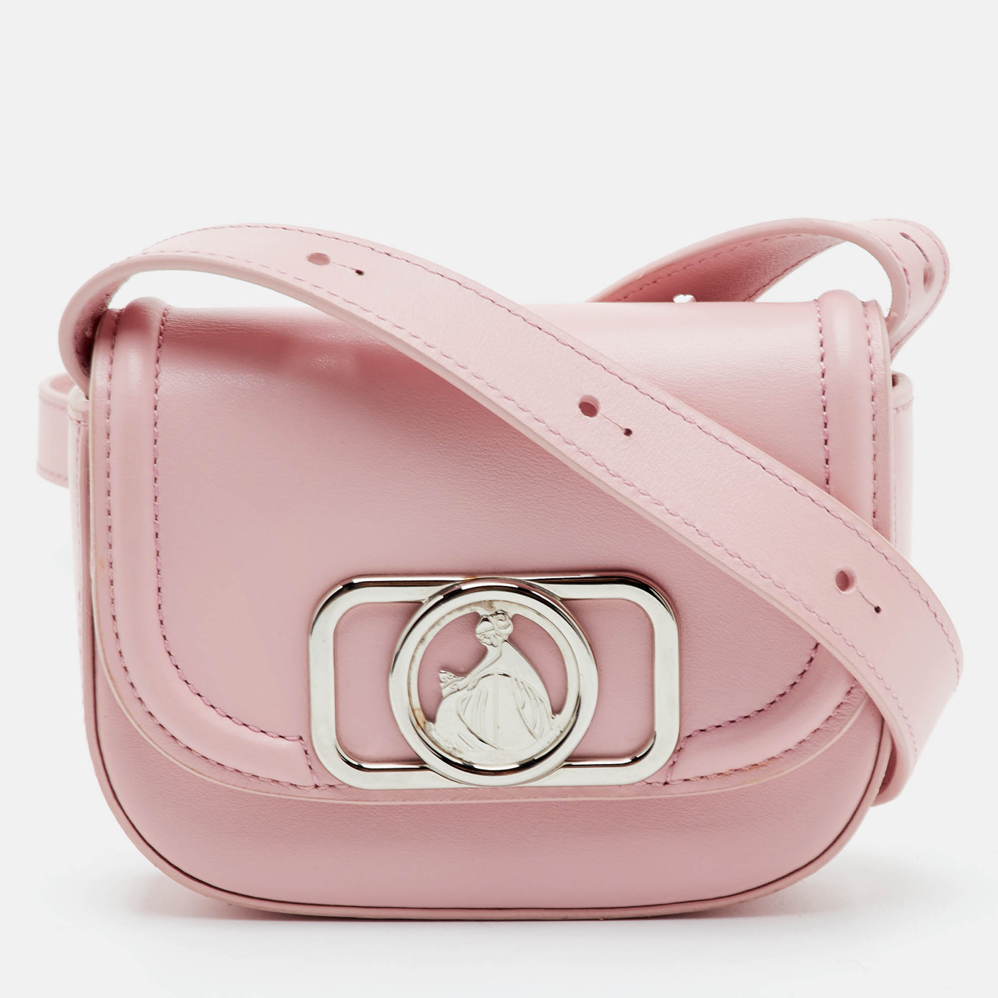 Lanvin Pink Leather Mini Crossbody Bag