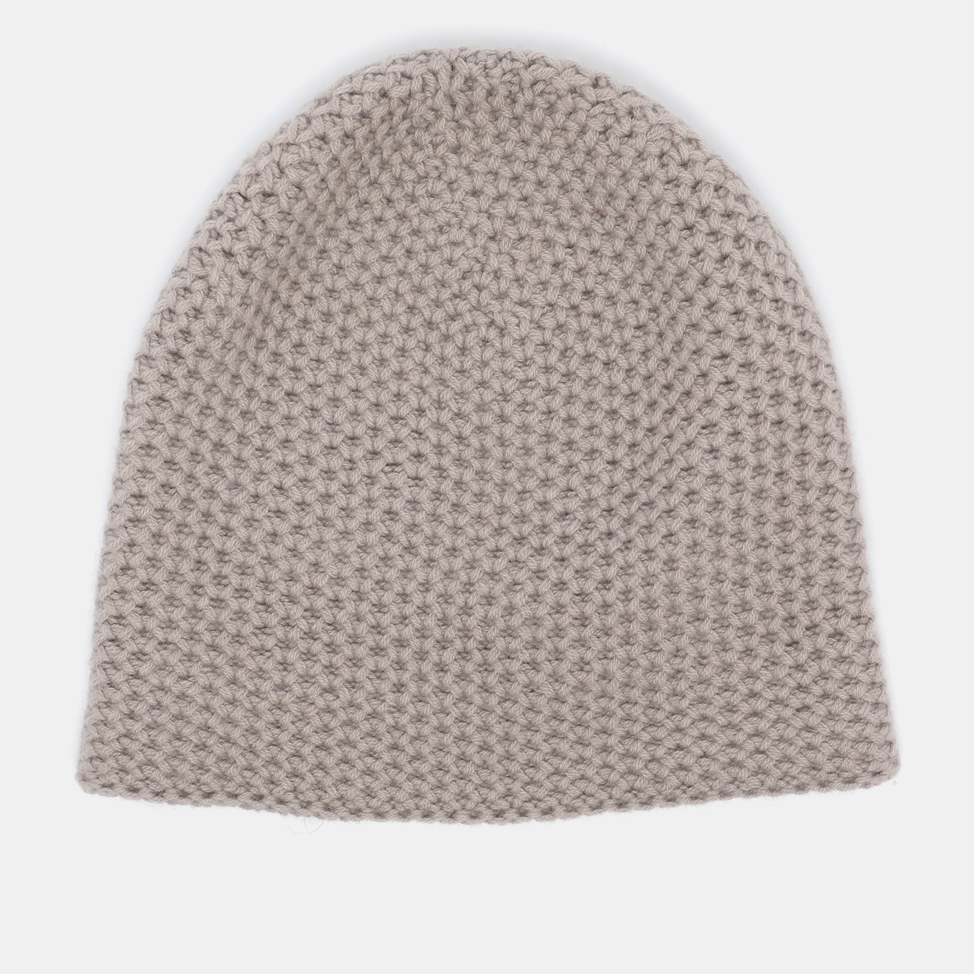 Loro Piana Grey Cashmere Beanie Hat