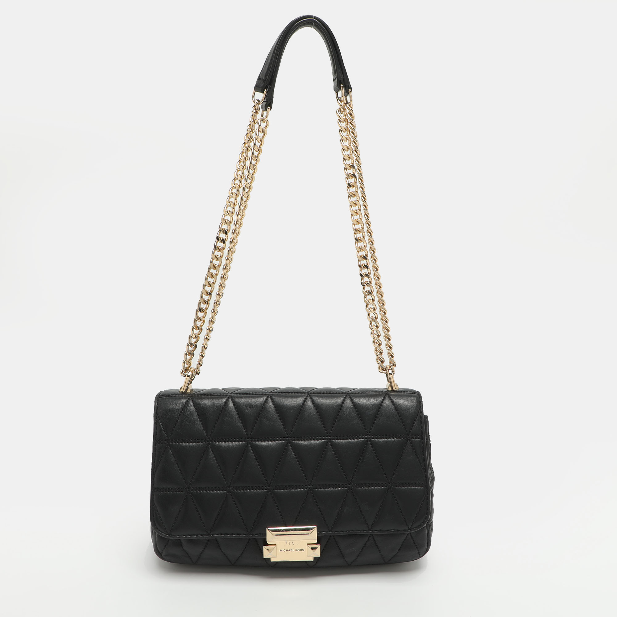 Michael Kors Sloan Black Quilted Leather Shoulder Bag