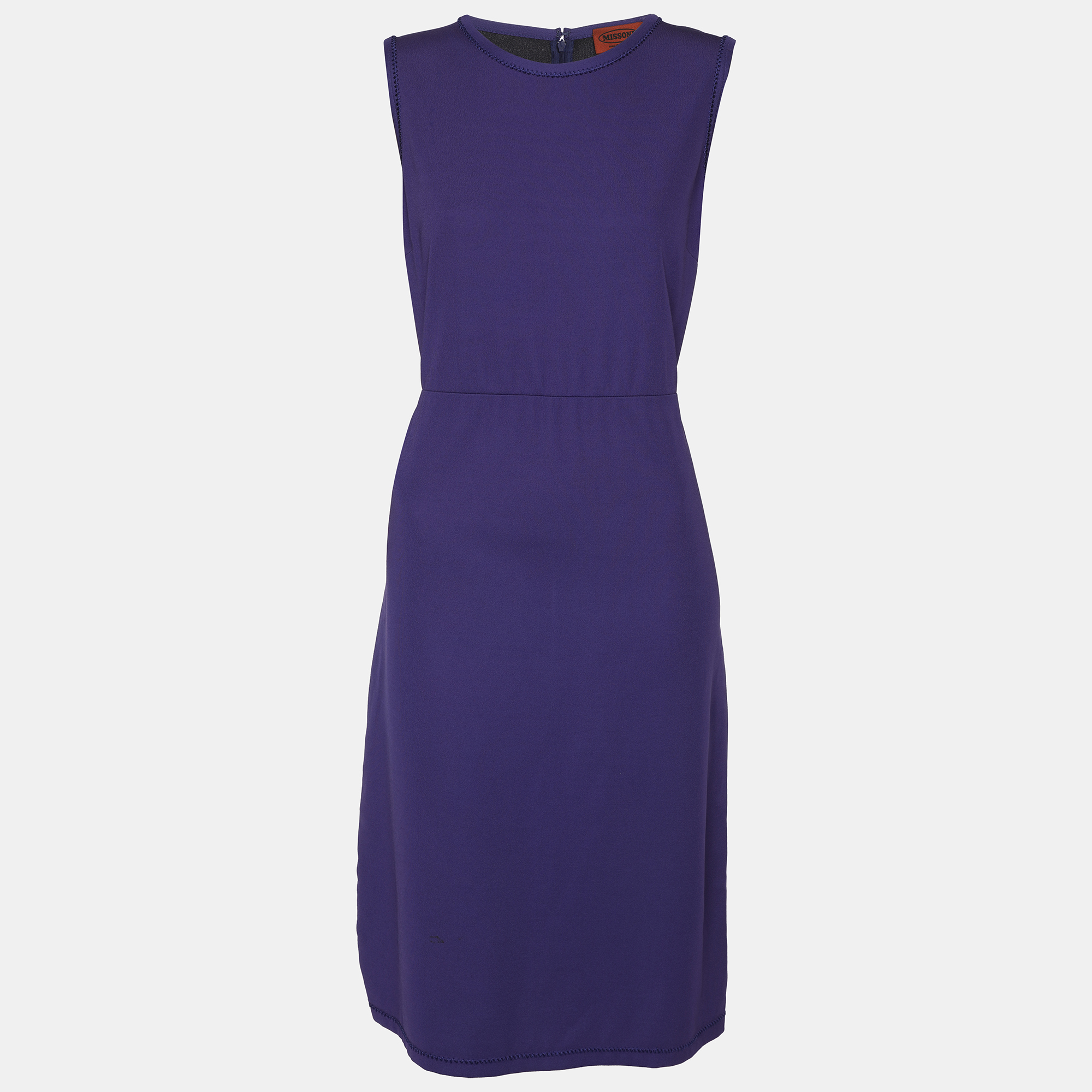 Missoni Purple Jersey Sleeveless Midi Dress
