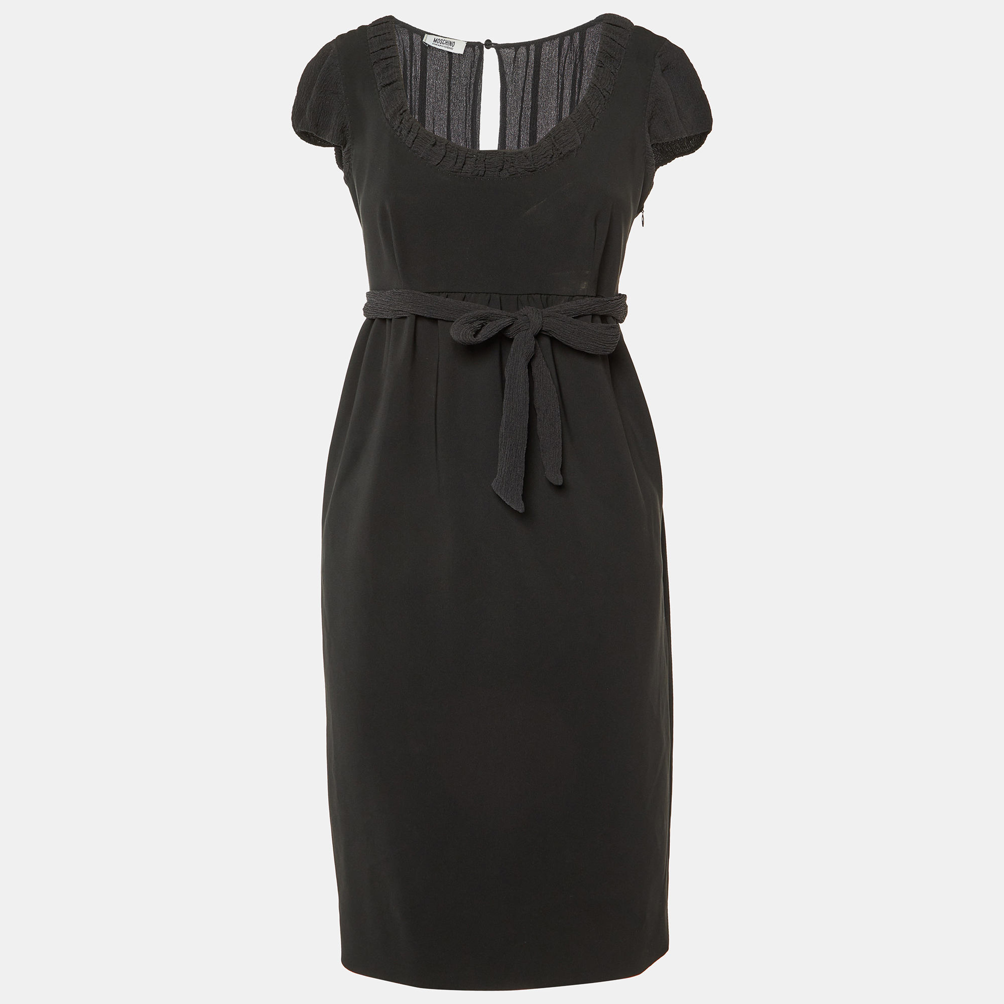 Moschino Cheap and Chic Black Crepe Midi Dress