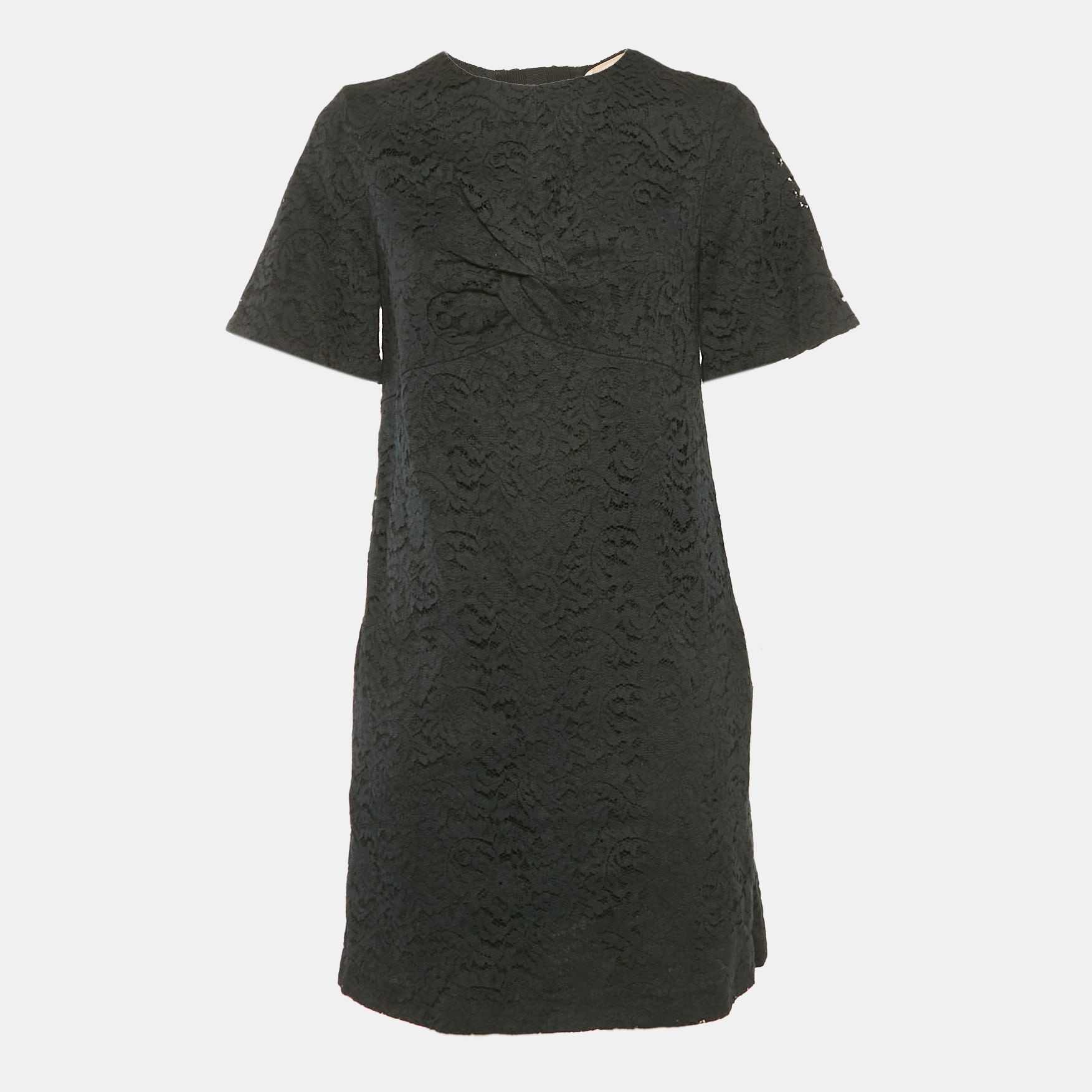 Nº Black Floral Lace Mini Dress