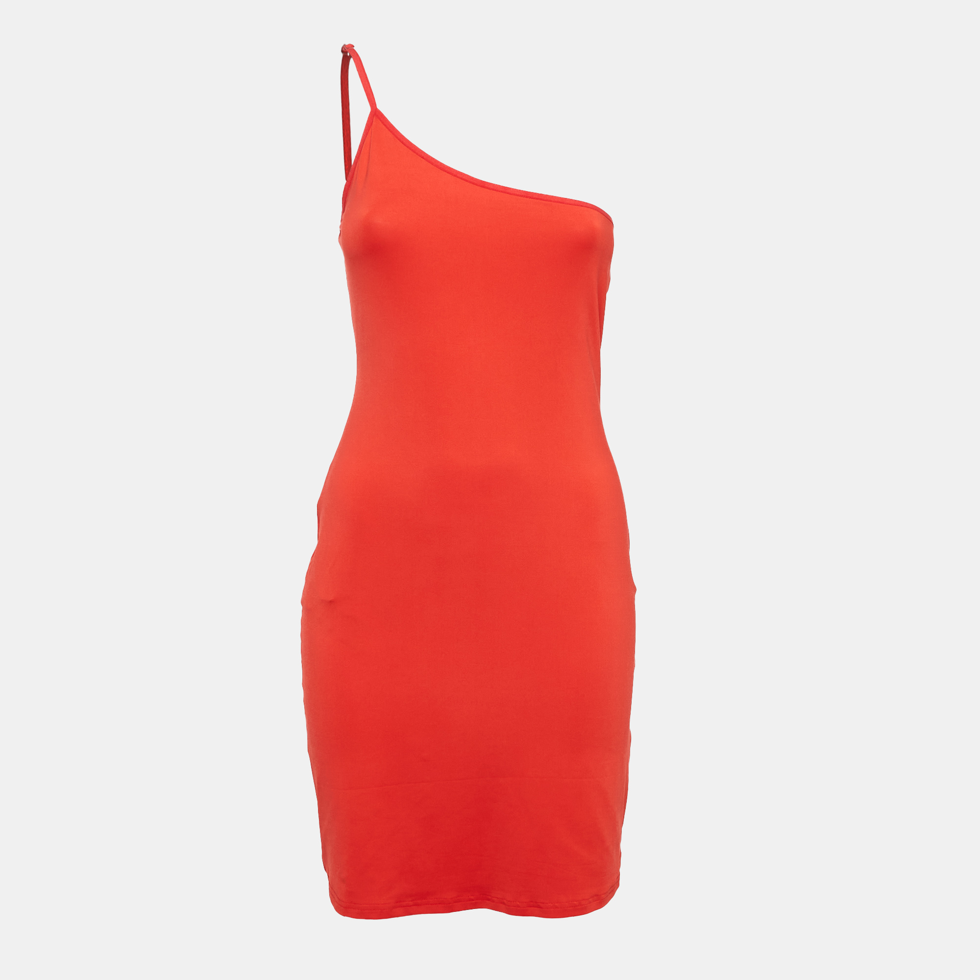 Preen By Thornton Bregazzi Red Jersey One Shoulder Bodycon Dress