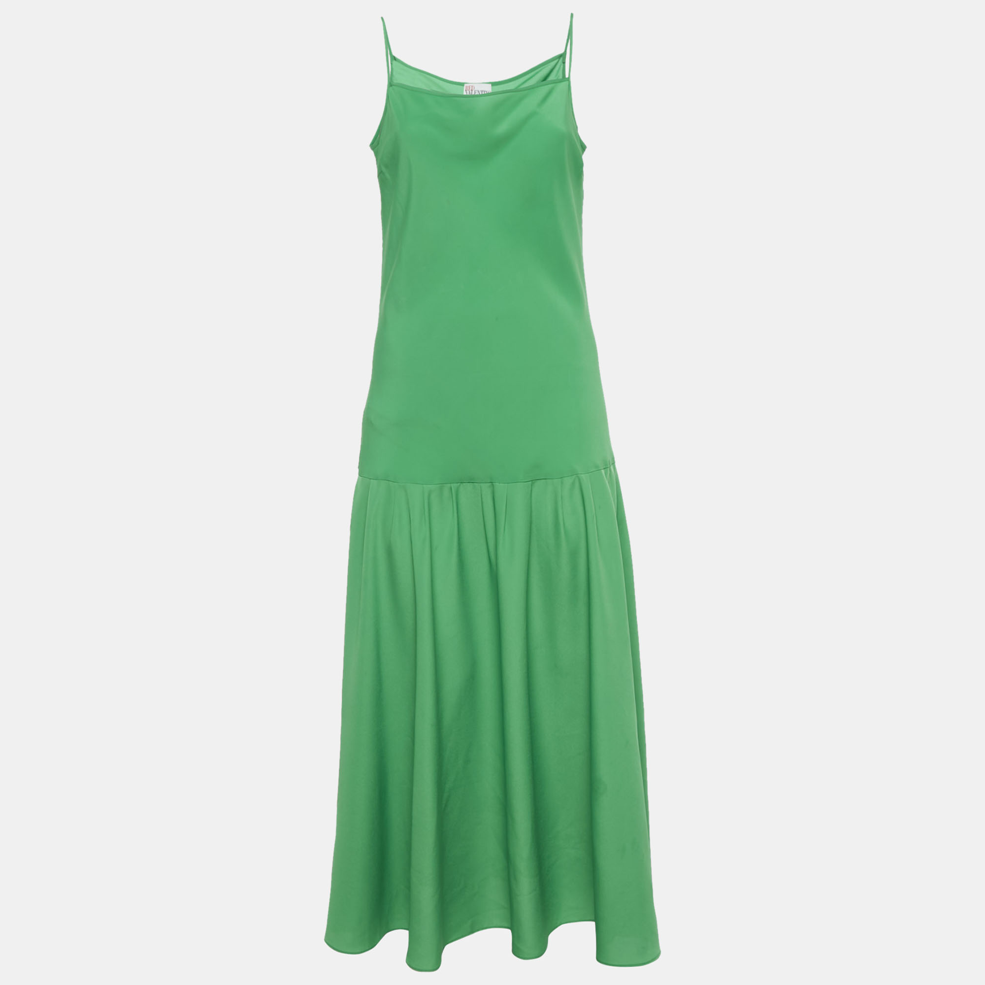 RED Valentino Red Crepe Drop-Waist Maxi Dress
