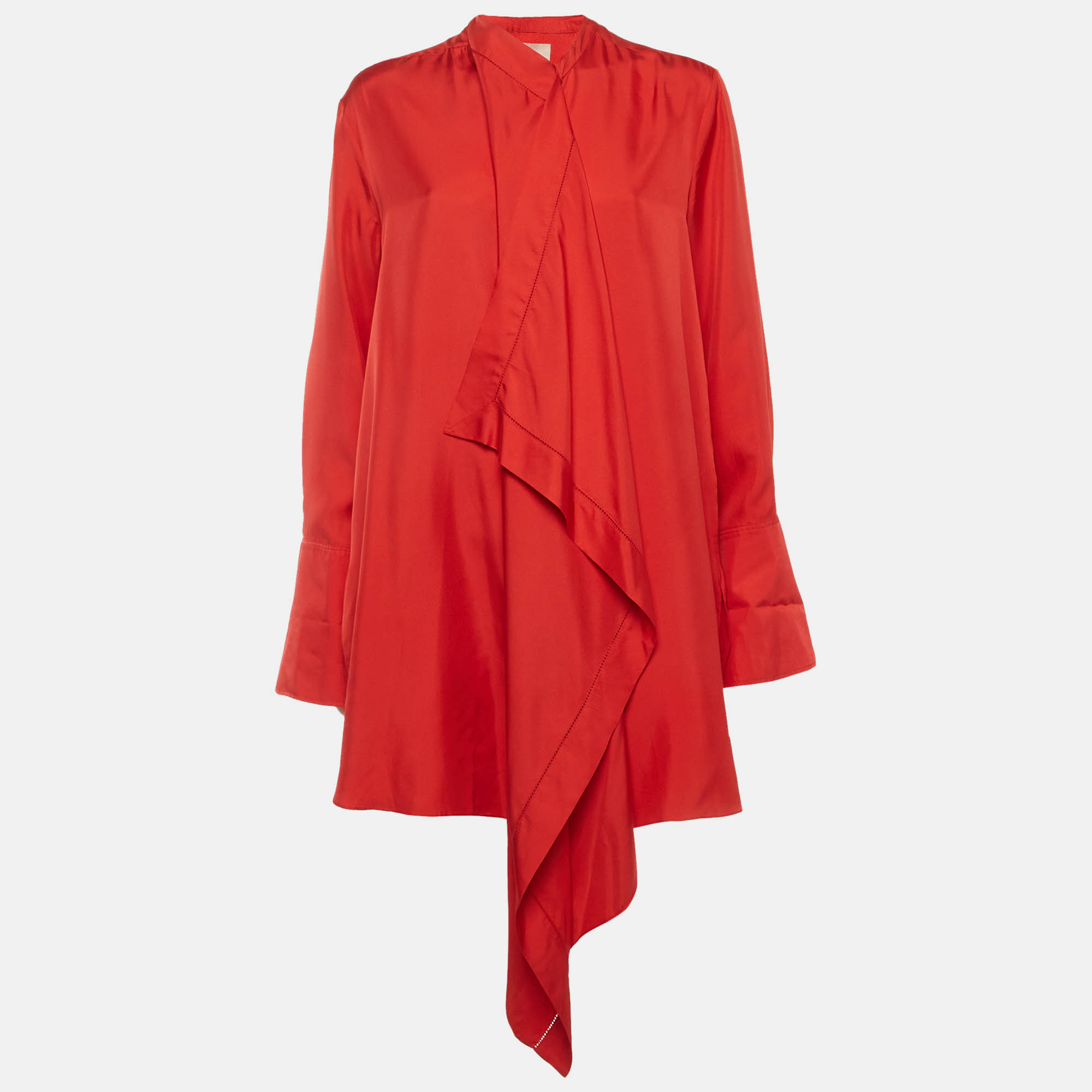 Roksanda Ilincic Red Silk Draped Mini Dress