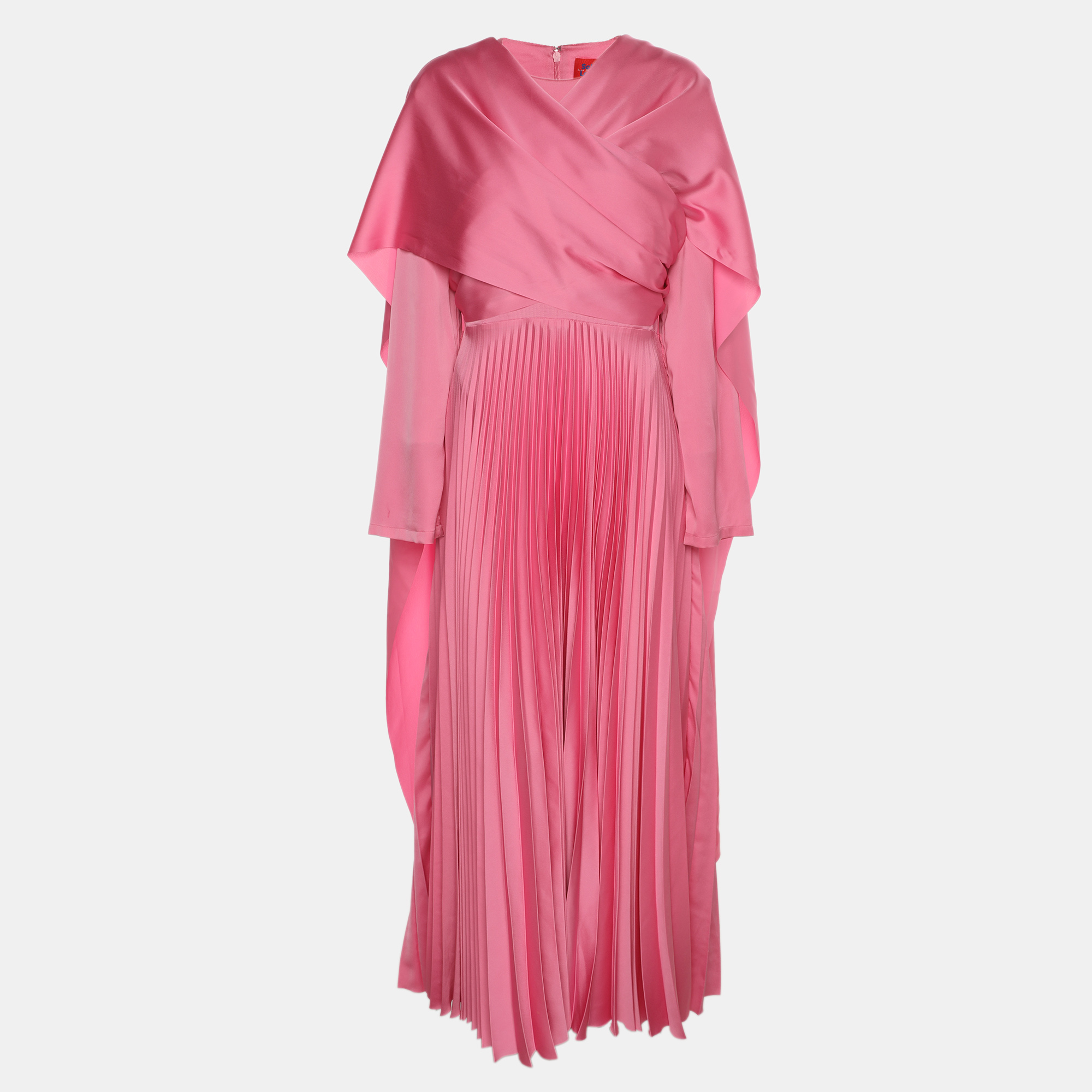Solace London Pink Satin Long Dress