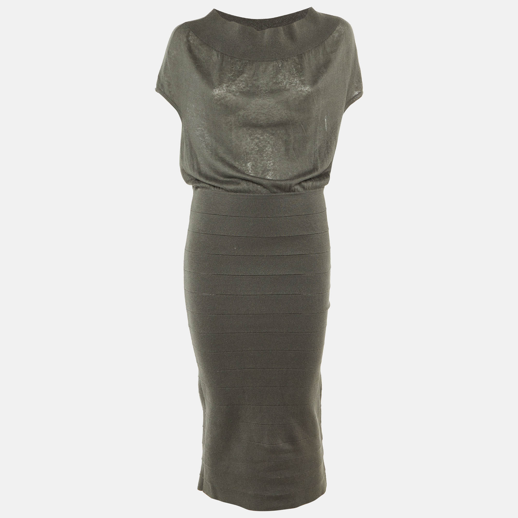Stella McCartney Grey Knit Midi Dress