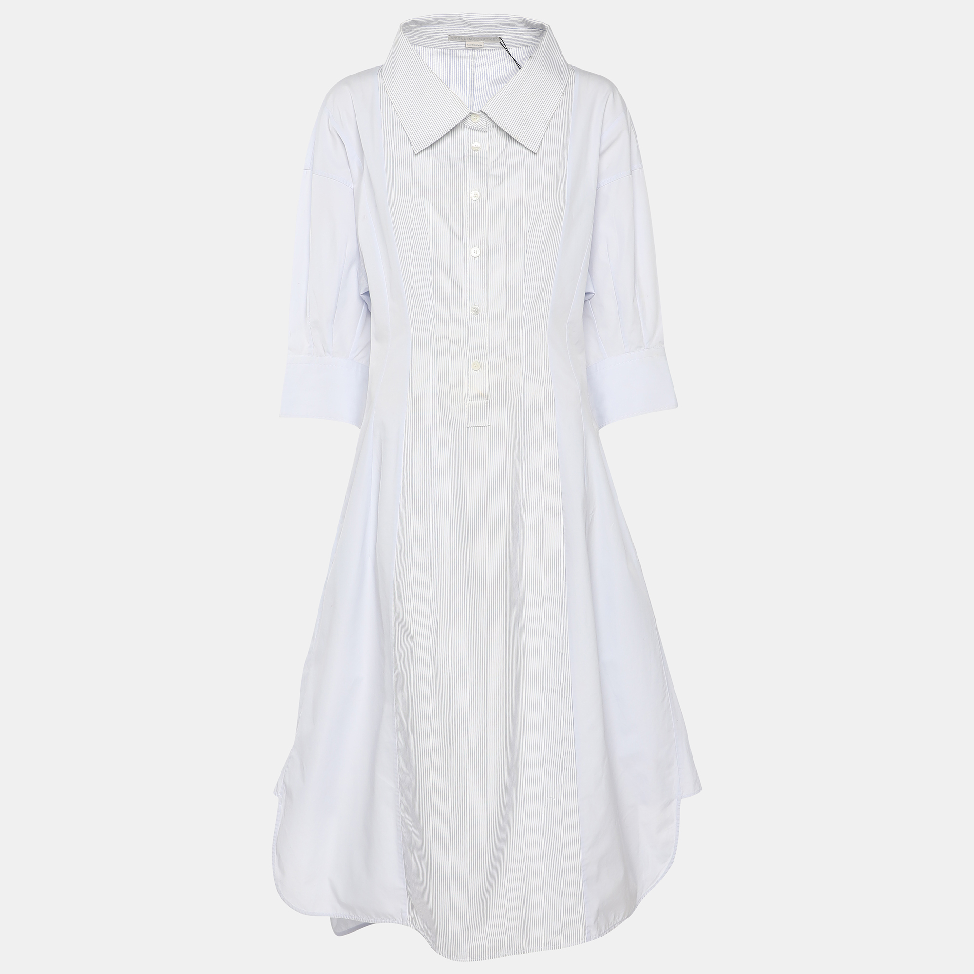 Stella McCartney Light Blue Poplin Midi Dress