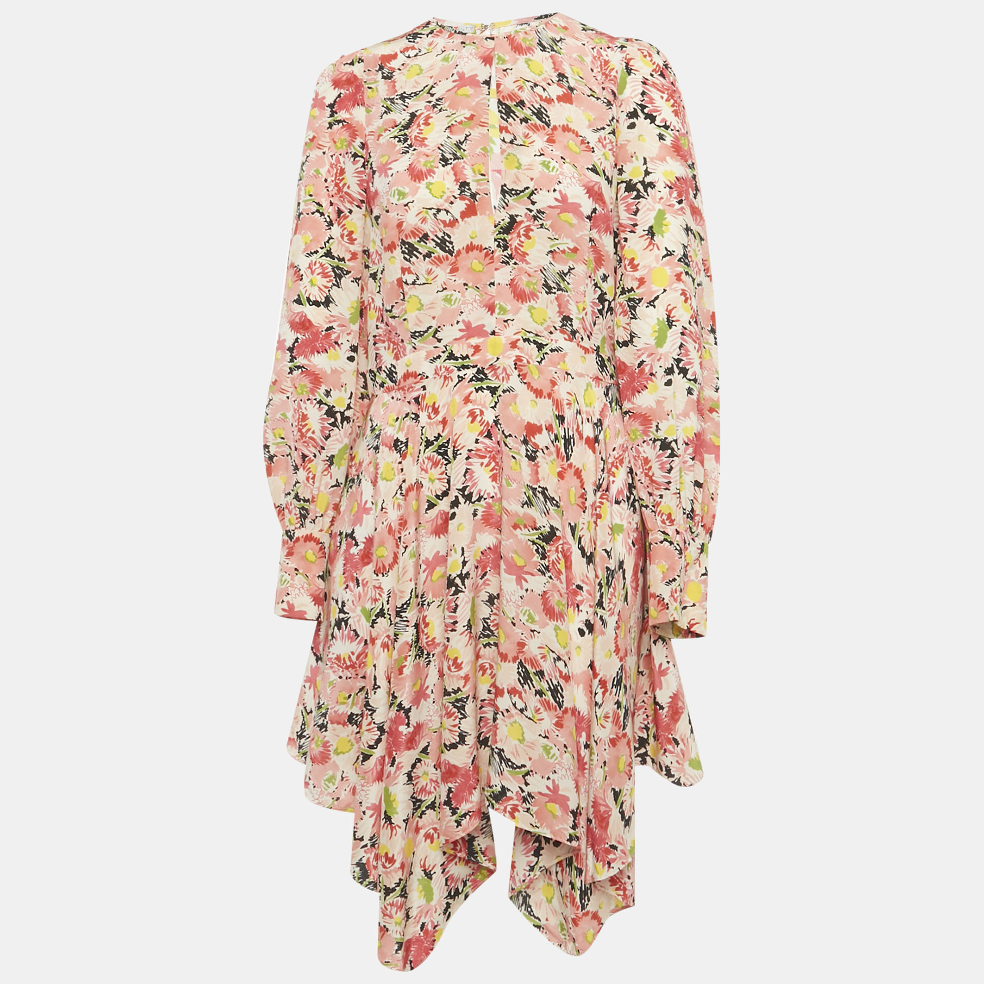 Stella McCartney Pink Floral Print Silk Dress