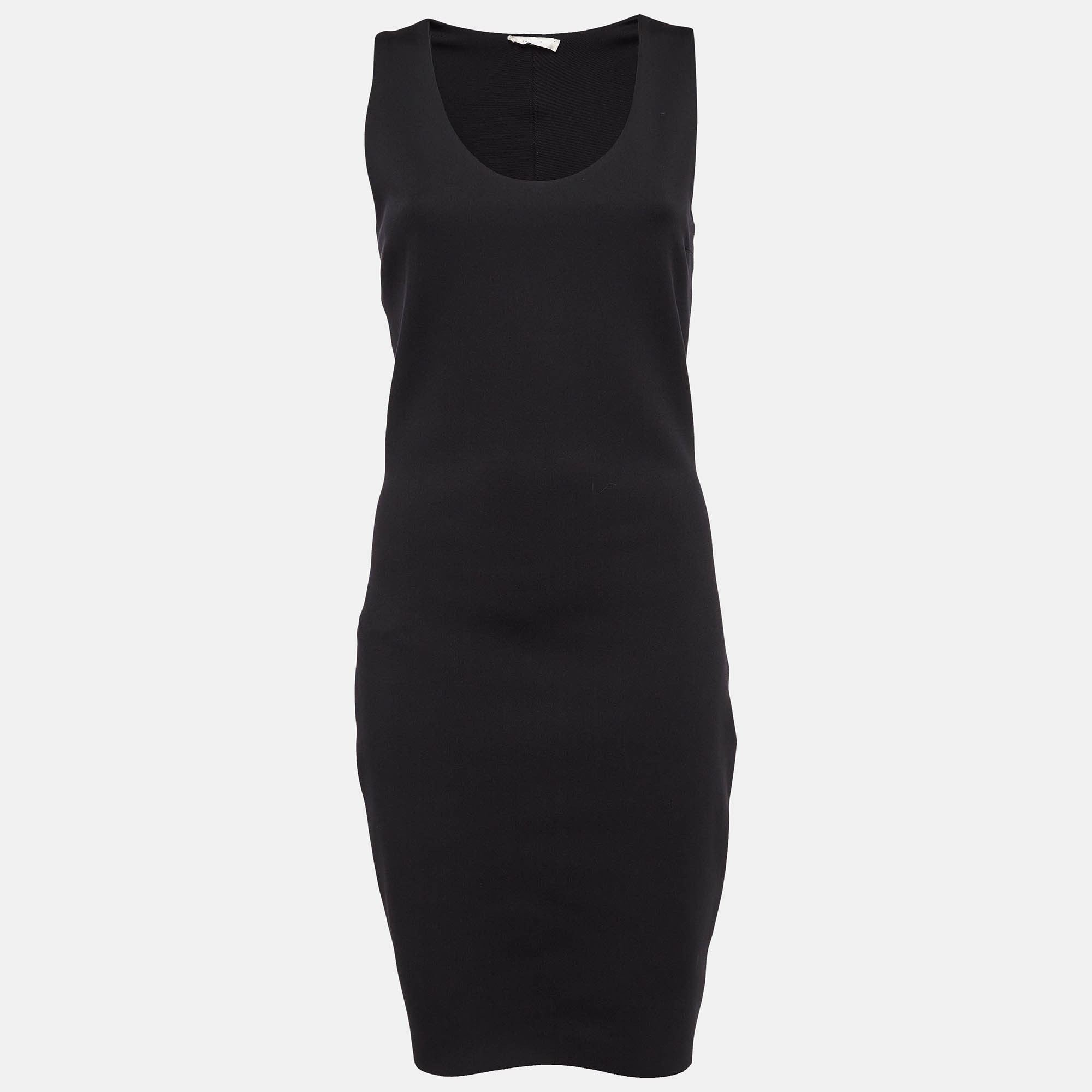 The Row Black Jersey Sleeveless Bodycon Dress