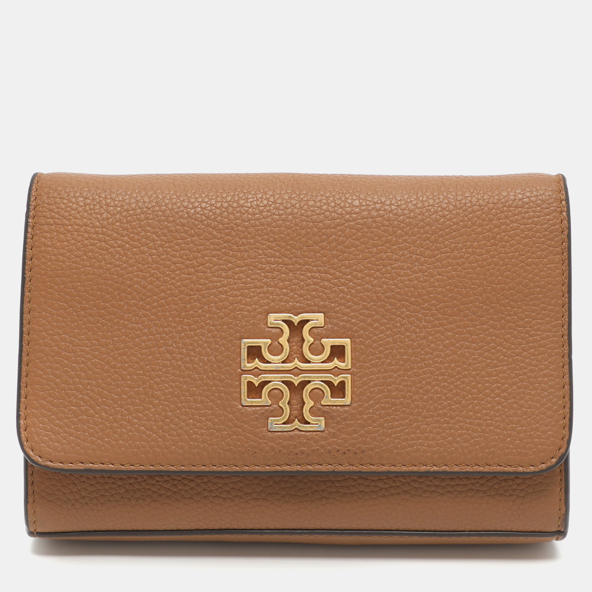 Tory Burch Britten Combo Brown Leather Crossbody Bag