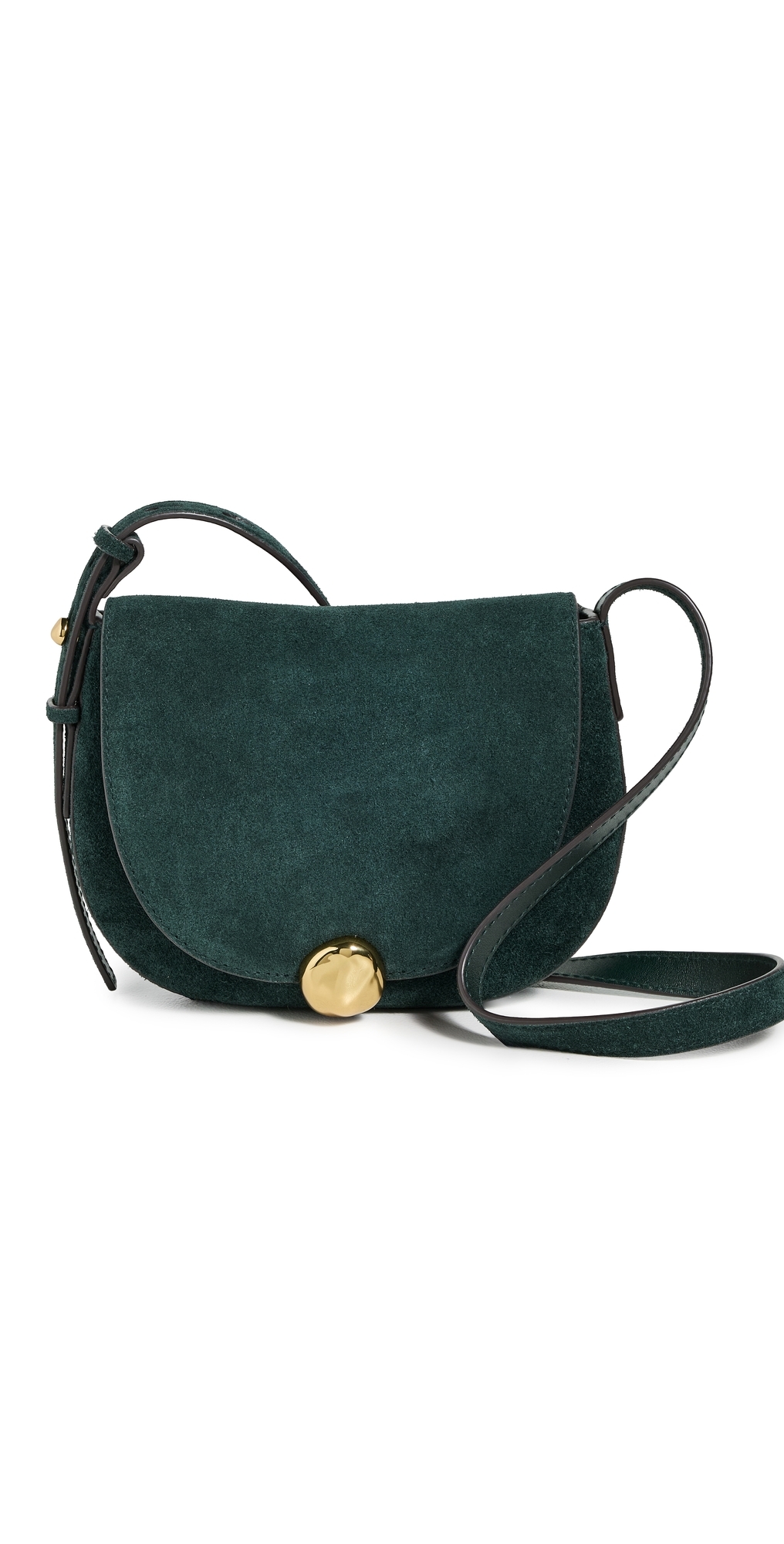 Madewell Suede Small Dakota Saddle Crossbody Bag Midnight Forest One