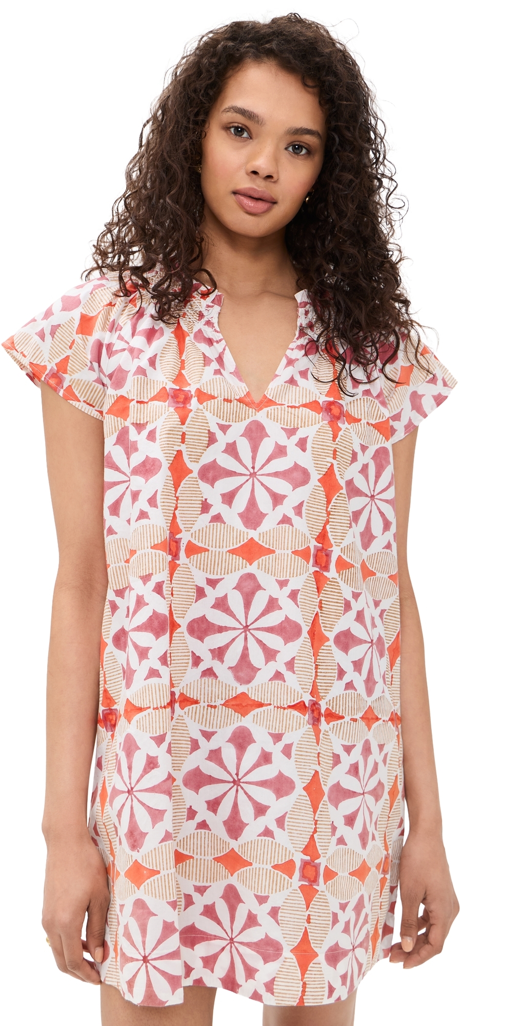 Marea Cecelia Shortie Dress Pink Cafe Tile