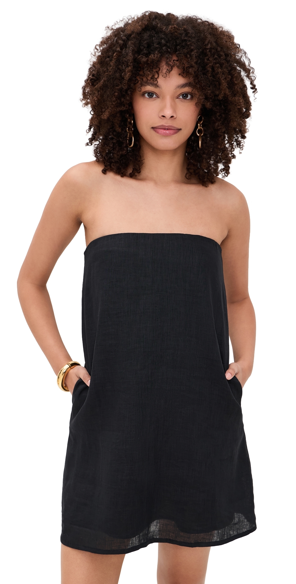 MIKOH Arden Linen Mini Dress Night