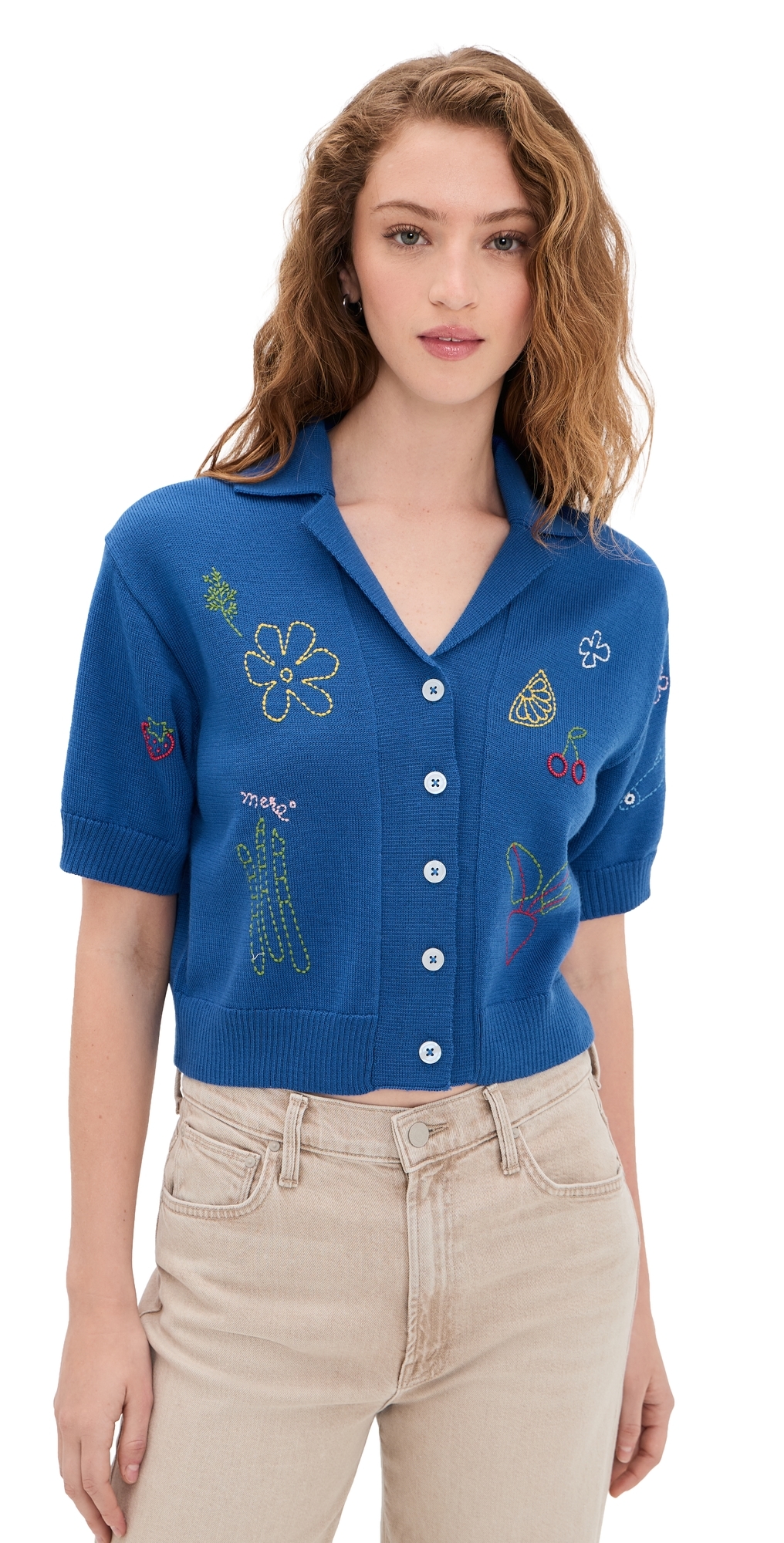 MOTHER The Boxy Raquette Cardigan Open Table