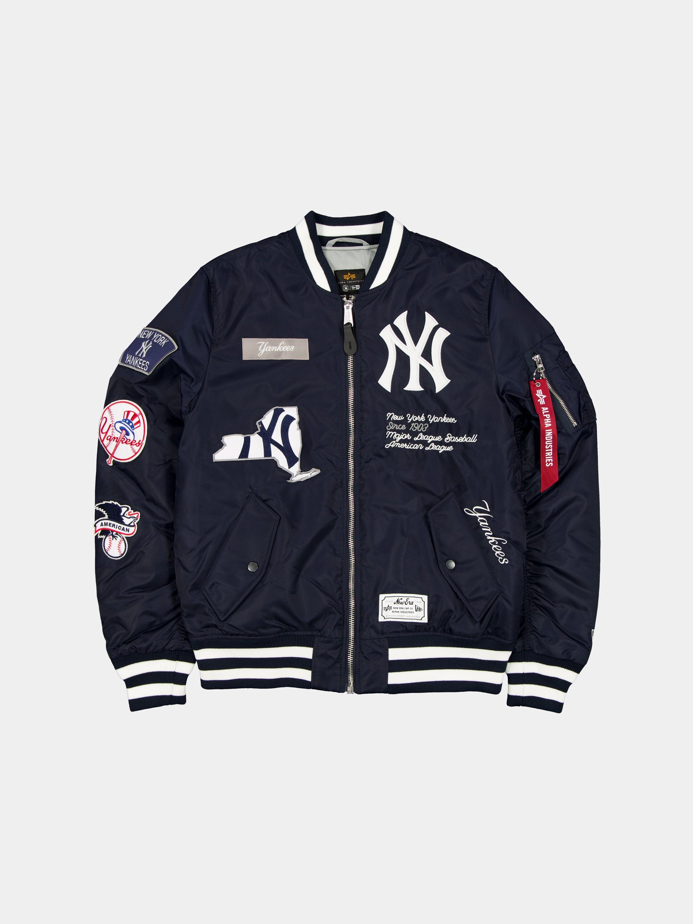 NEW YORK YANKEES X ALPHA X NEW ERA MA- BOMBER JACKET NAVY - NAVYWHITE