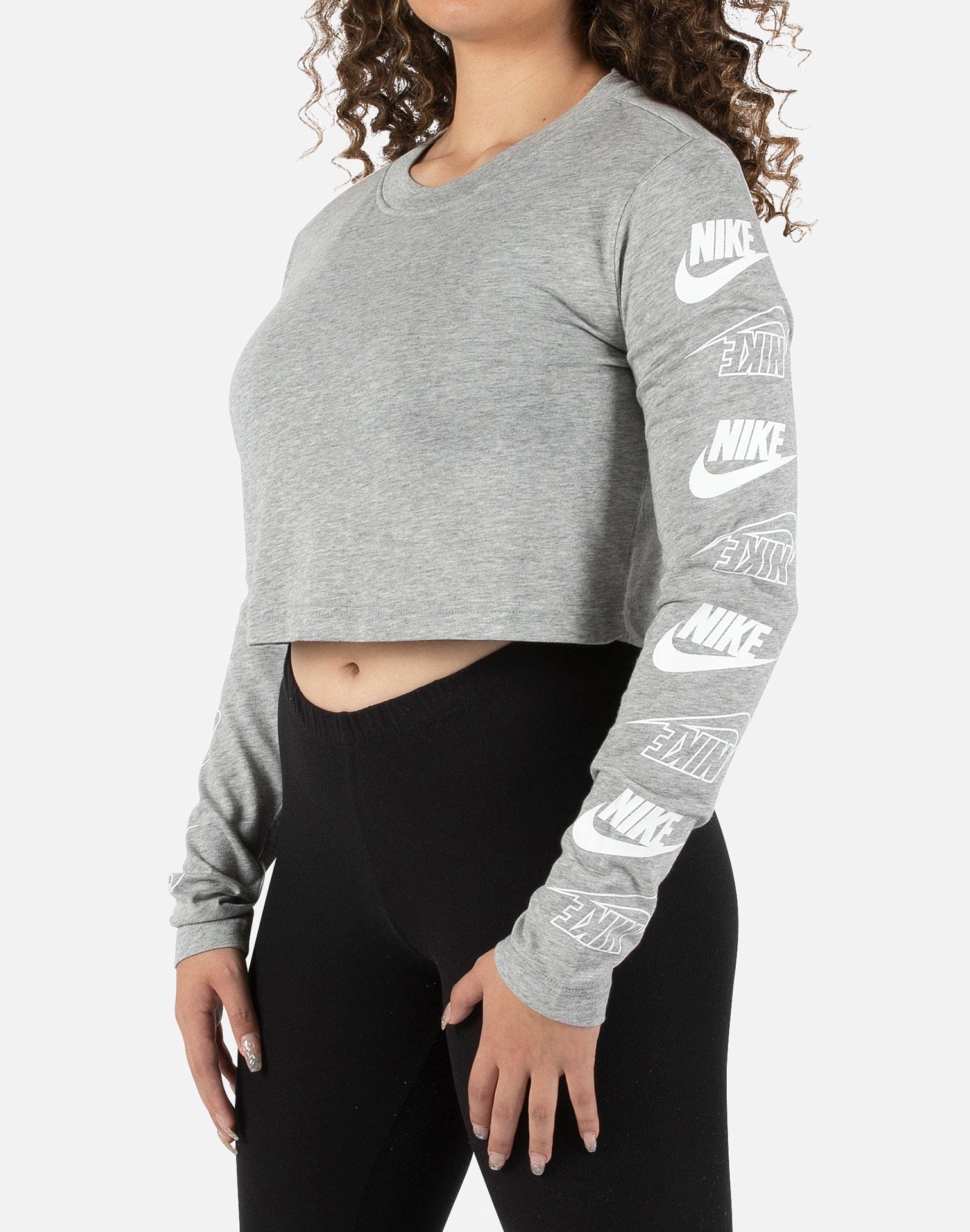 Nike NSW FUTURA FLIP LONG-SLEEVE CROP TOP