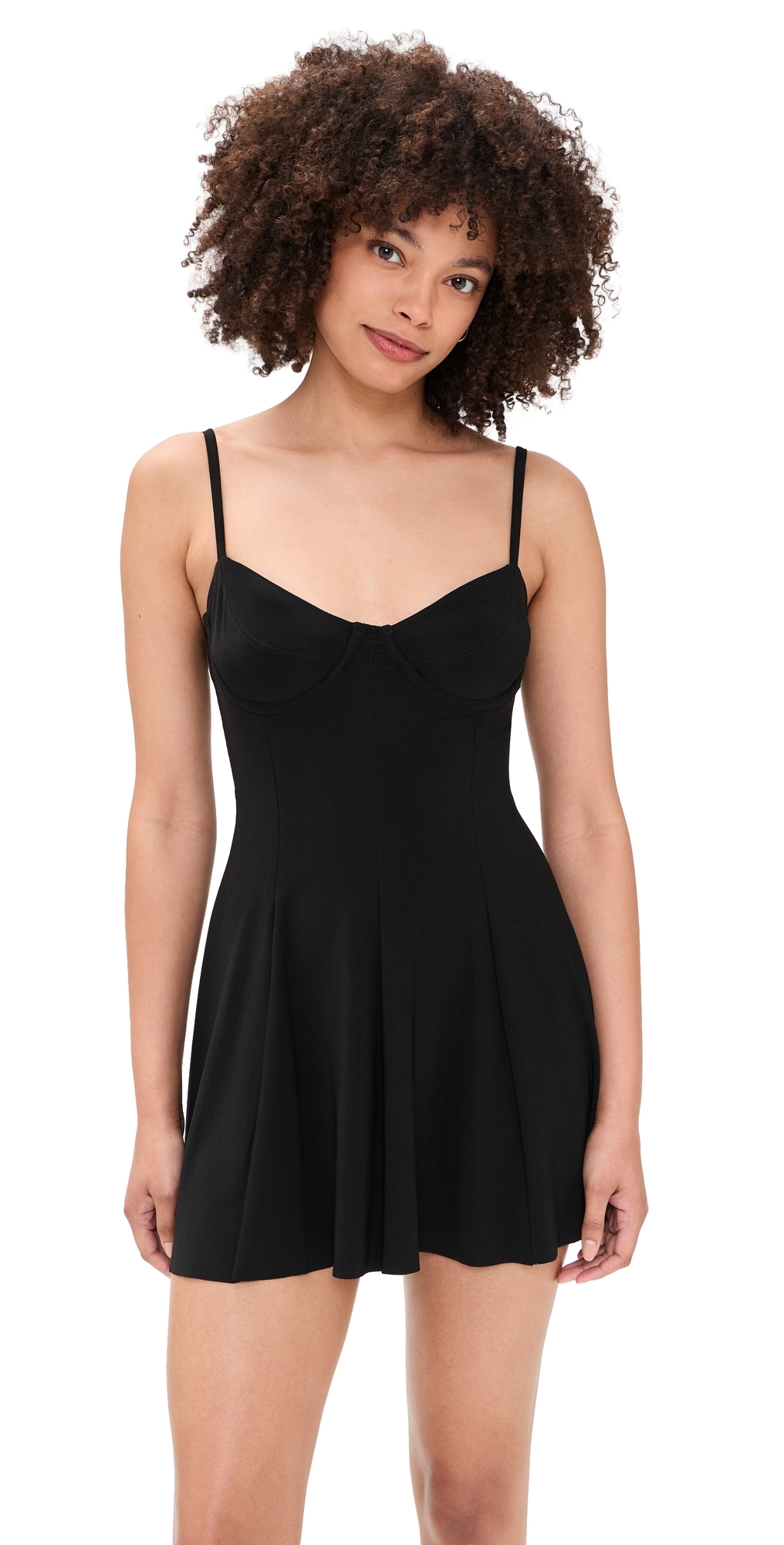 Norma Kamali Underwire Pickleball Dress Black