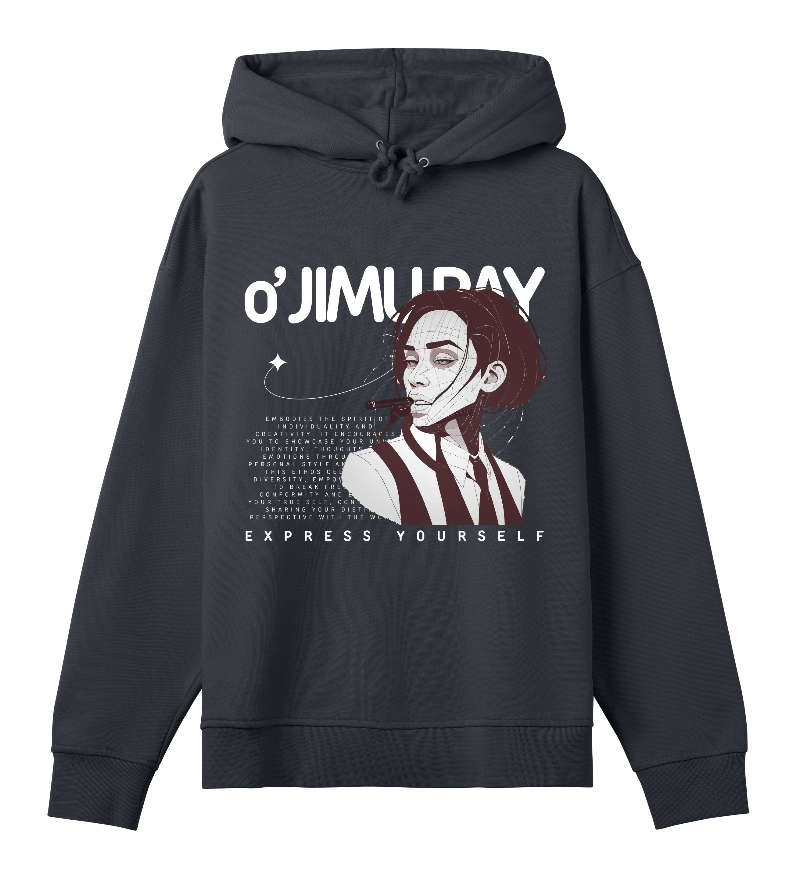 Sophisticated Rebel - Intense Gaze Hoodie - Off black M women