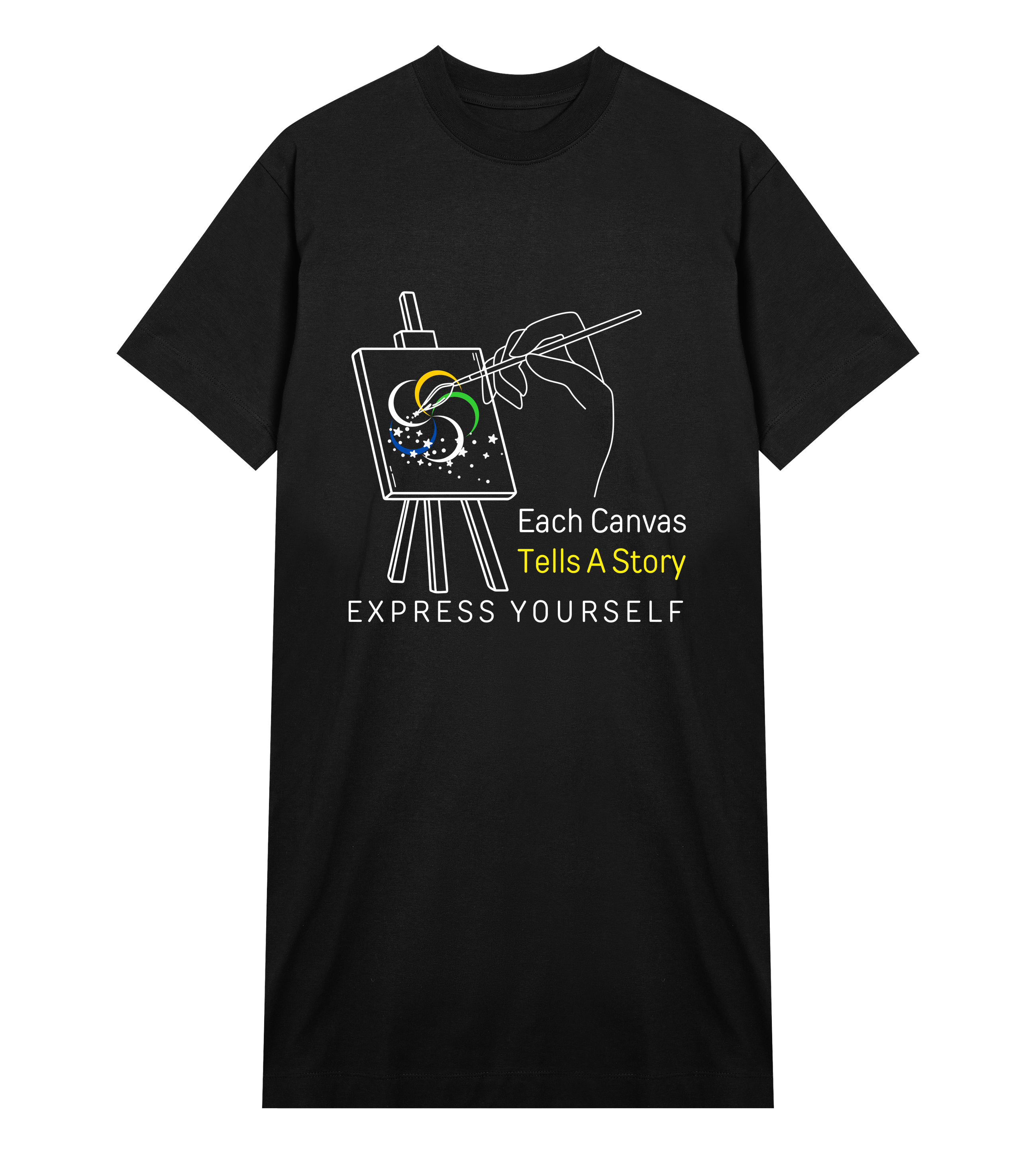 Bold Strokes Tee Dress - Off black S women