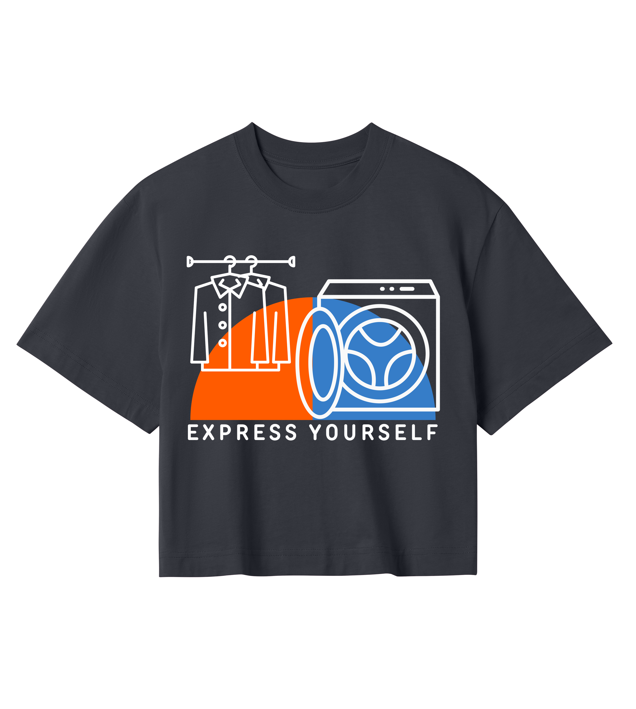 Minimalist Edge - Fashion Forward Crop Top - Off black M women