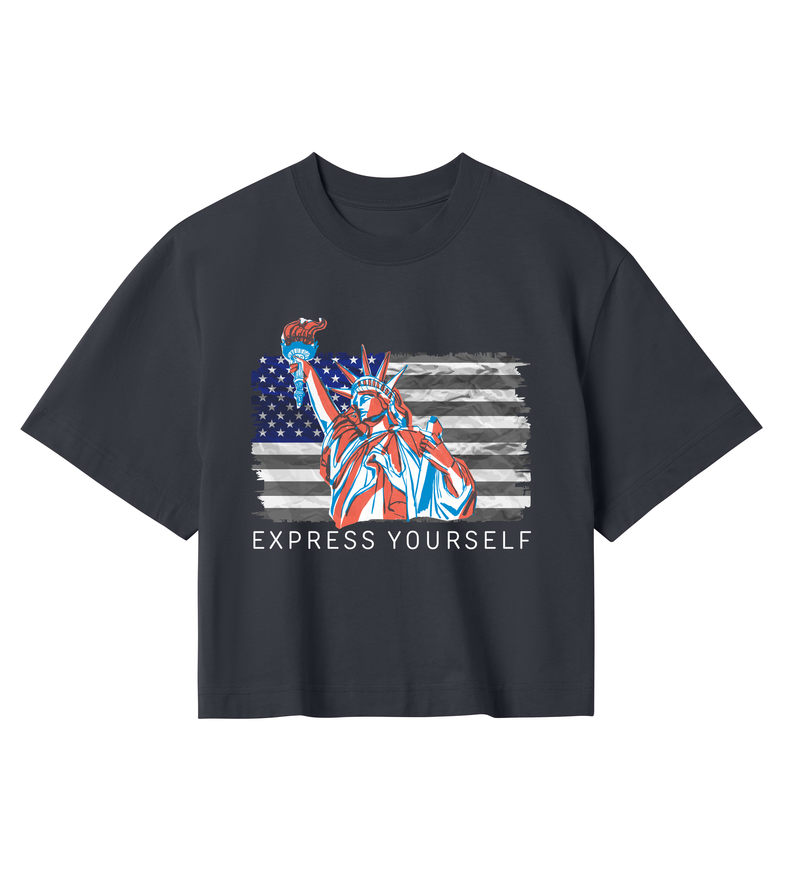 Liberty Unleashed Crop Top - th July Edition - Off black L women