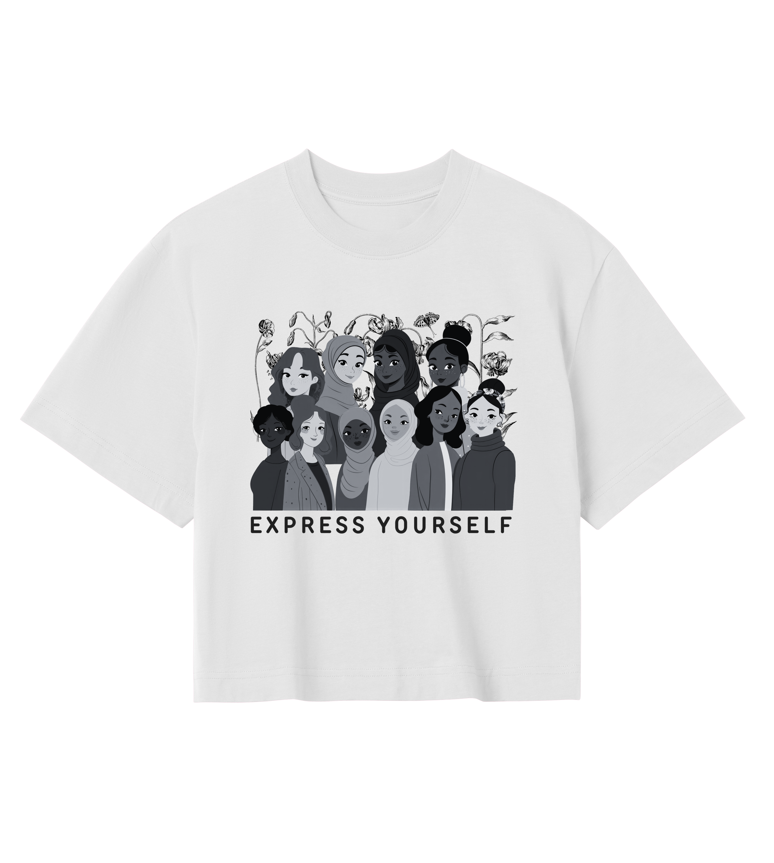 Unity in Diversity - Express Yourself Crop Top - Off white women