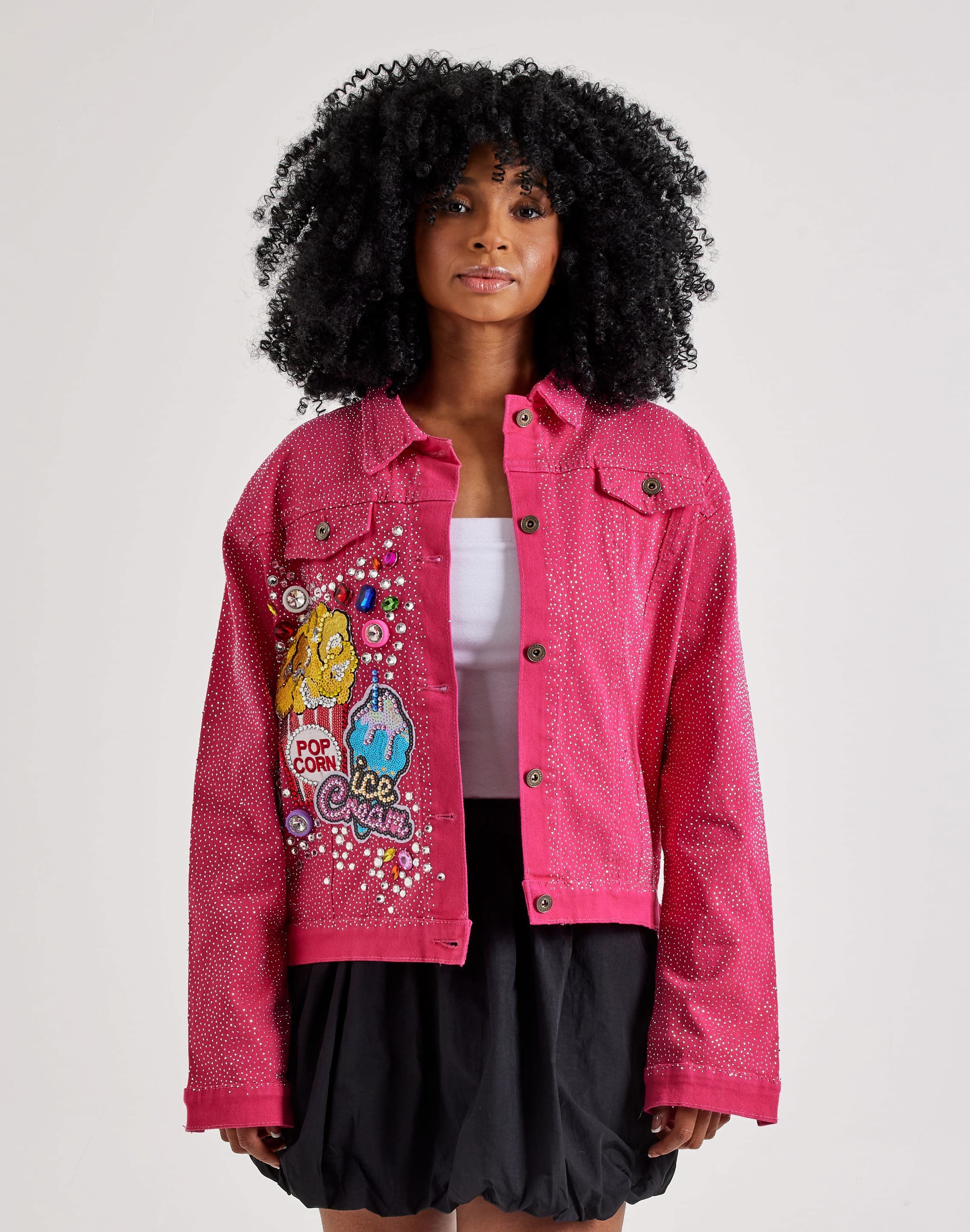 Kosturakis Crafts Peace & Love Denim Jacket