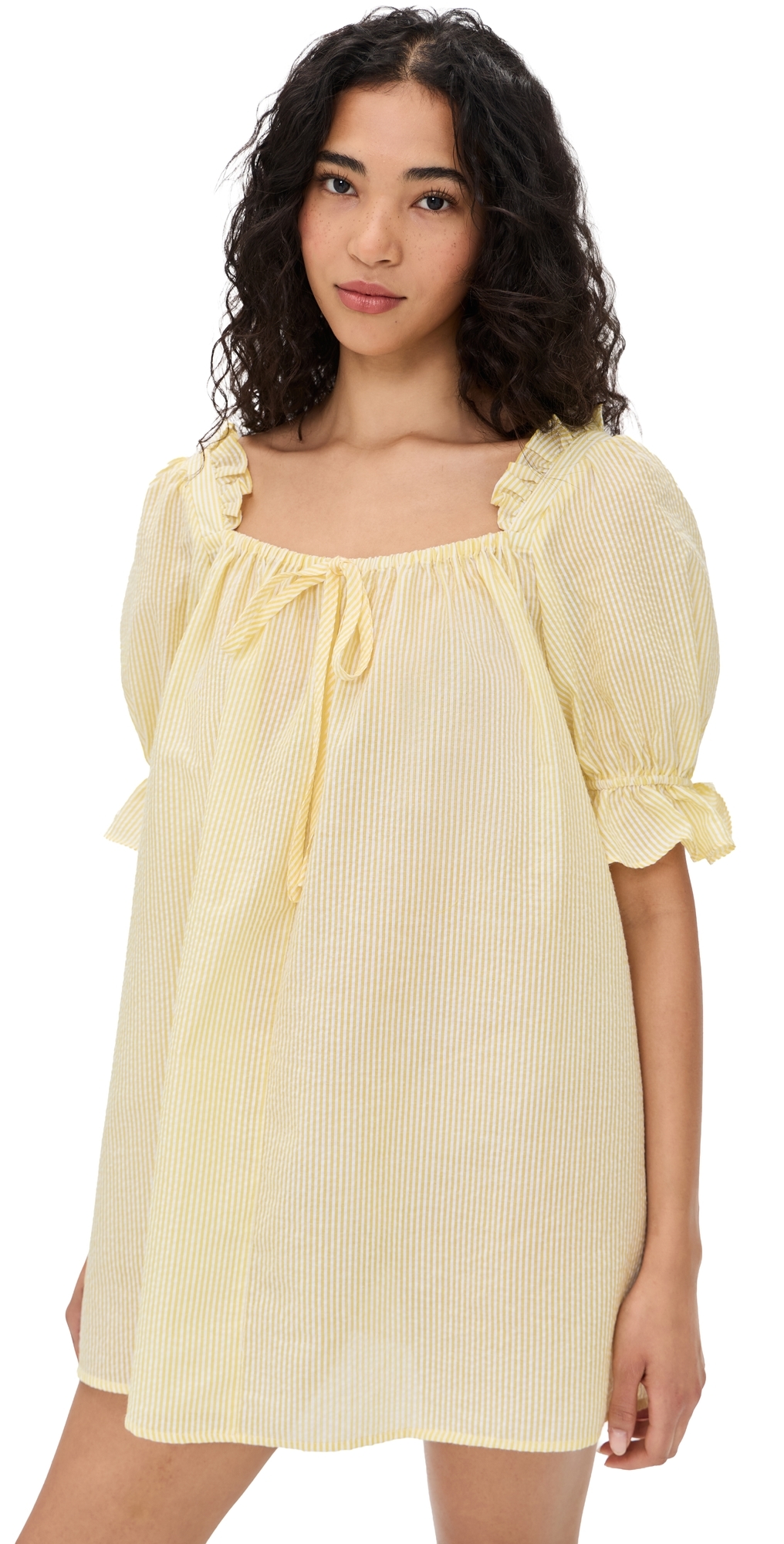 o. p.t Allegra Mini Dress Yellow Stripe