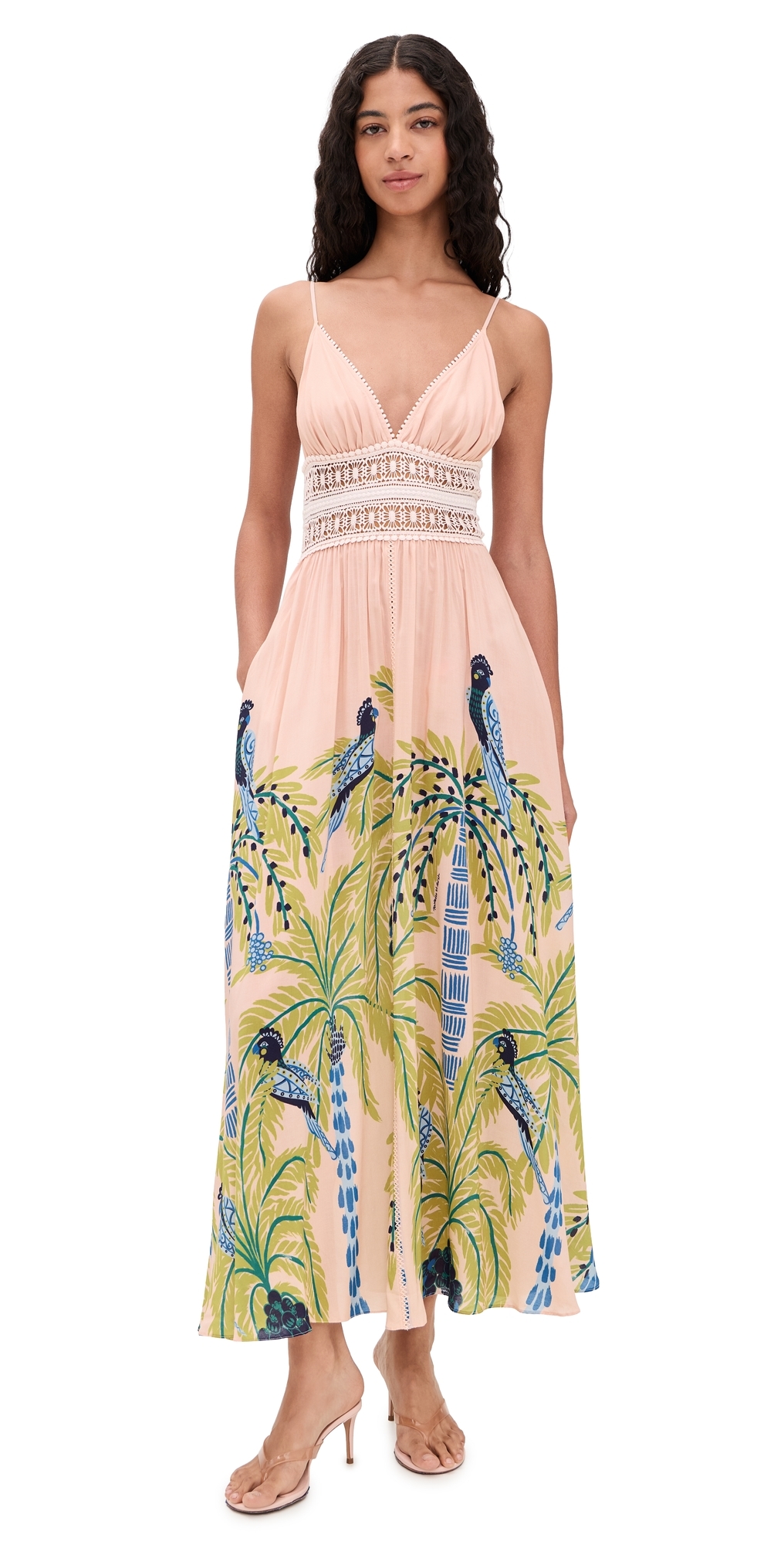 Poupette St Barth Havana Long Dress Green Palmrott