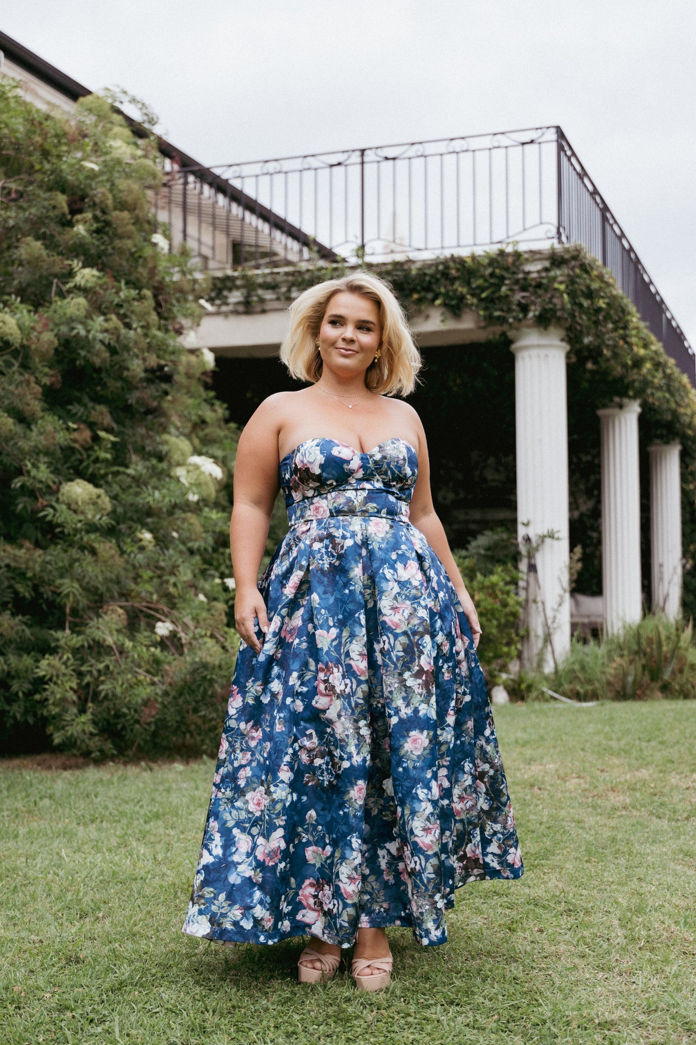 Darina Strapless Midi Dress