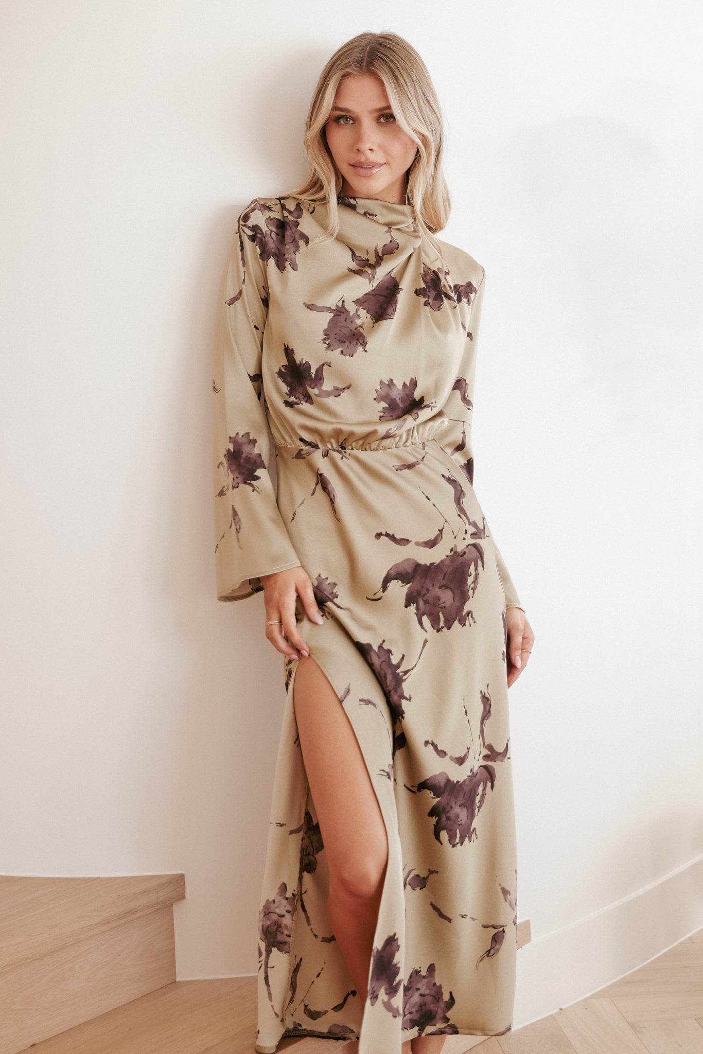 Kristyn Long Sleeve Midi Dress