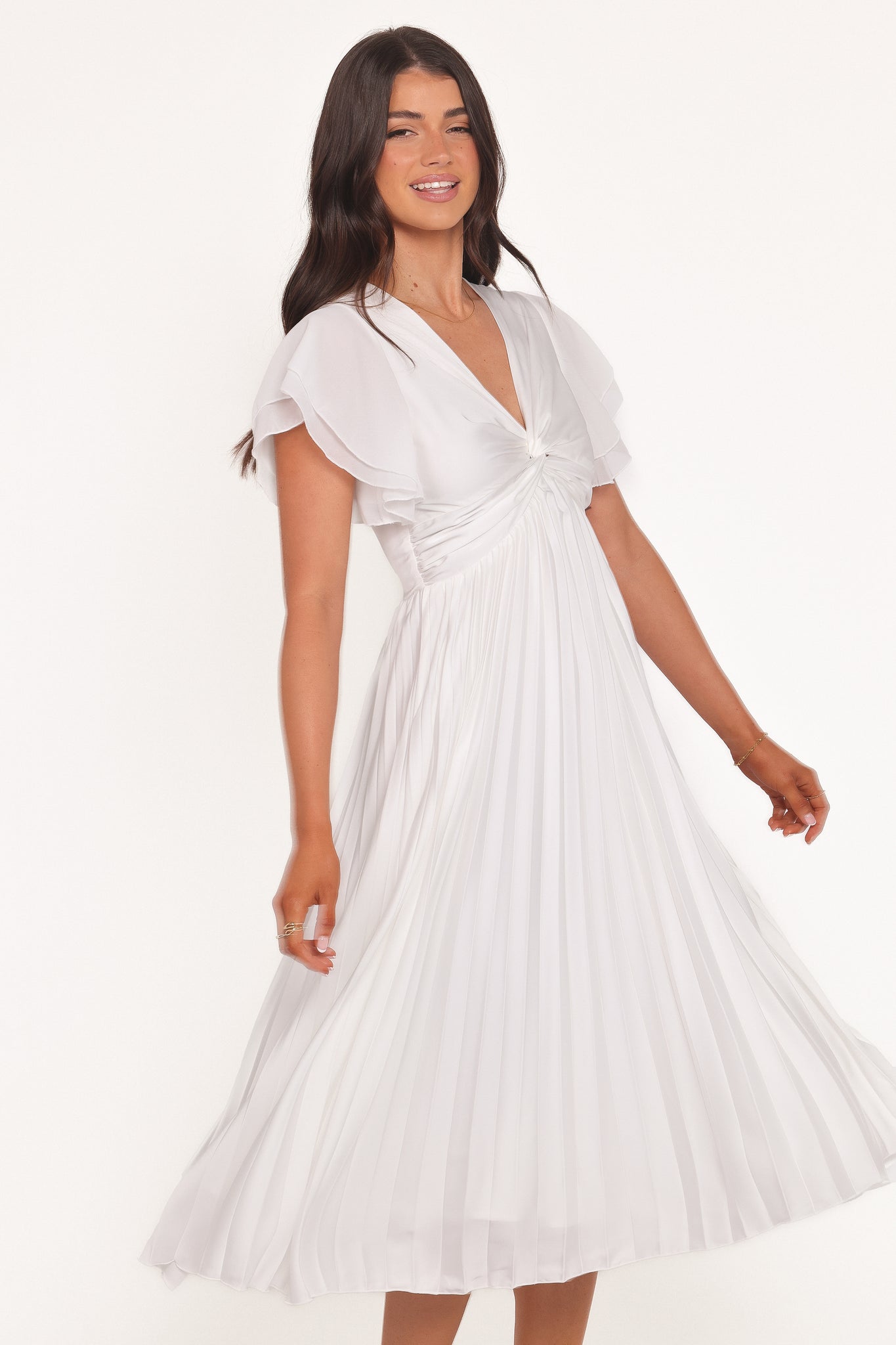 Nova Flutter Sleeve Midi Dress