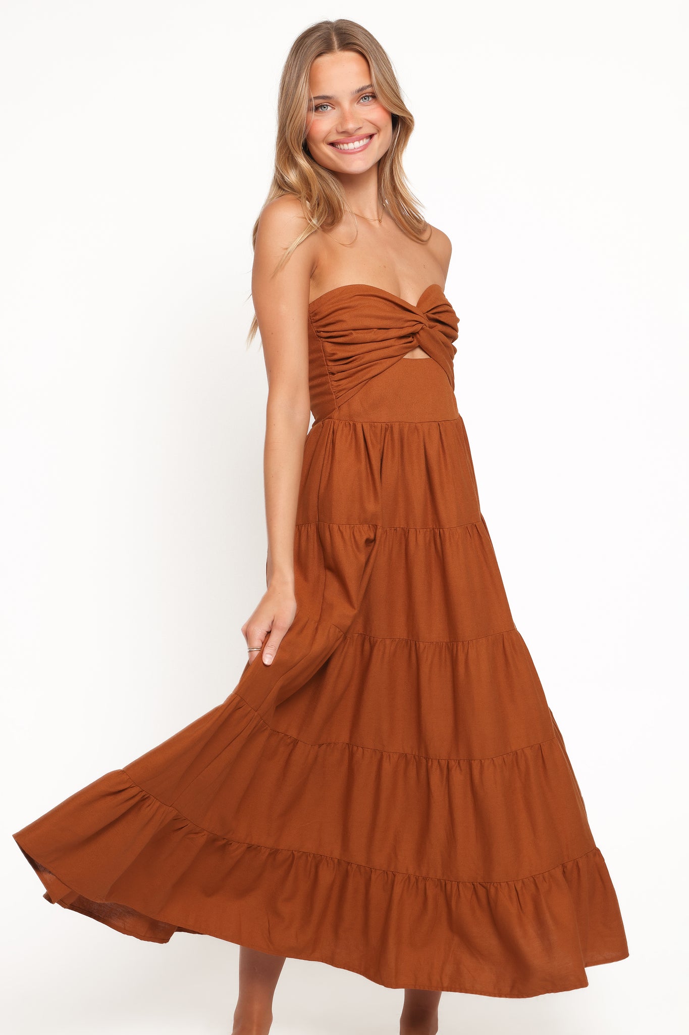 Sitara Strapless Midi Dress