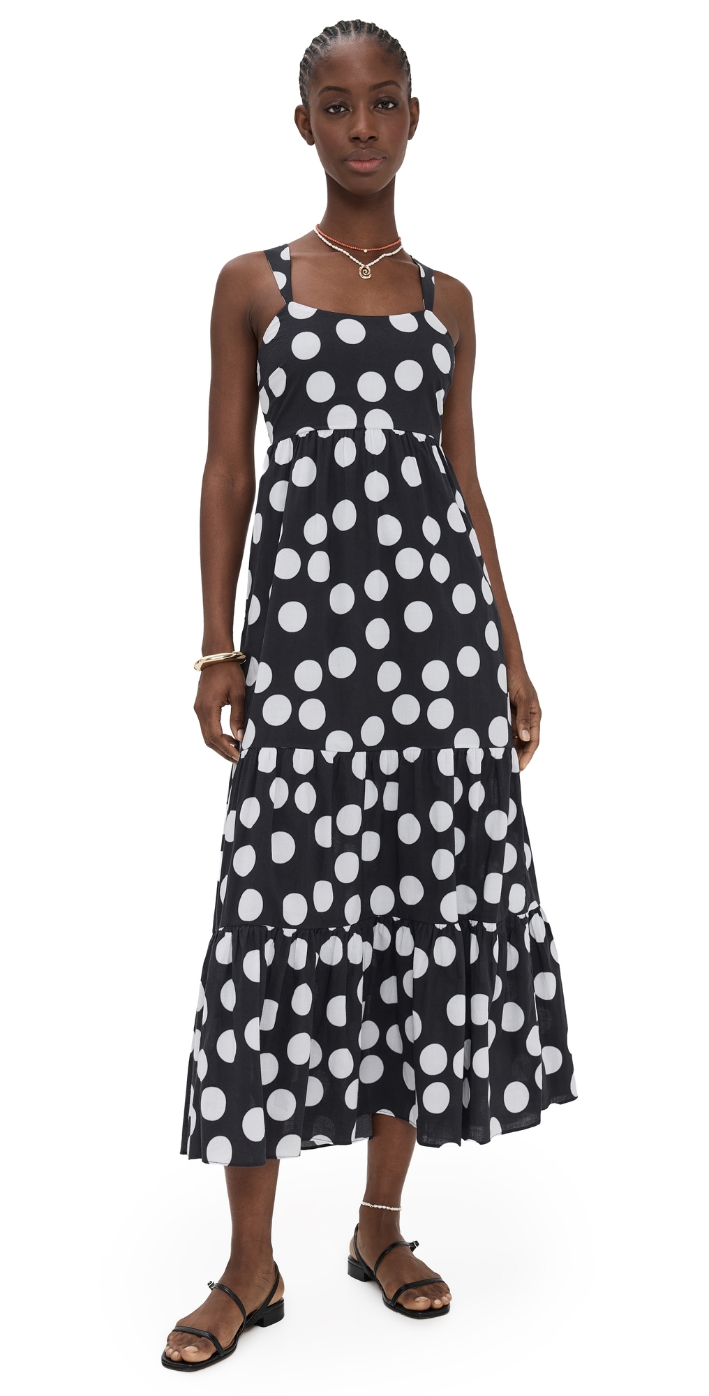 Playa Lucila Polka Dot Dress BlackWhite