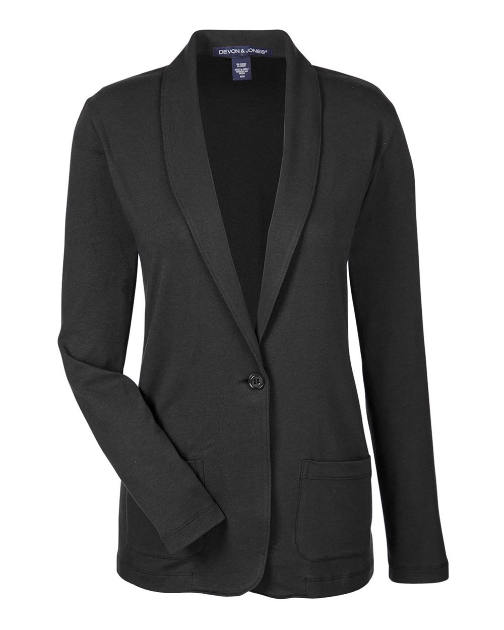 Devon & Jones - DPW - Women's Perfect Fit Shawl Collar Cardigan - Black -
