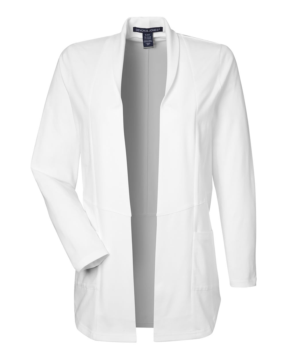 Devon & Jones - DPW - Women's Raleigh Stretch Cardigan - White -