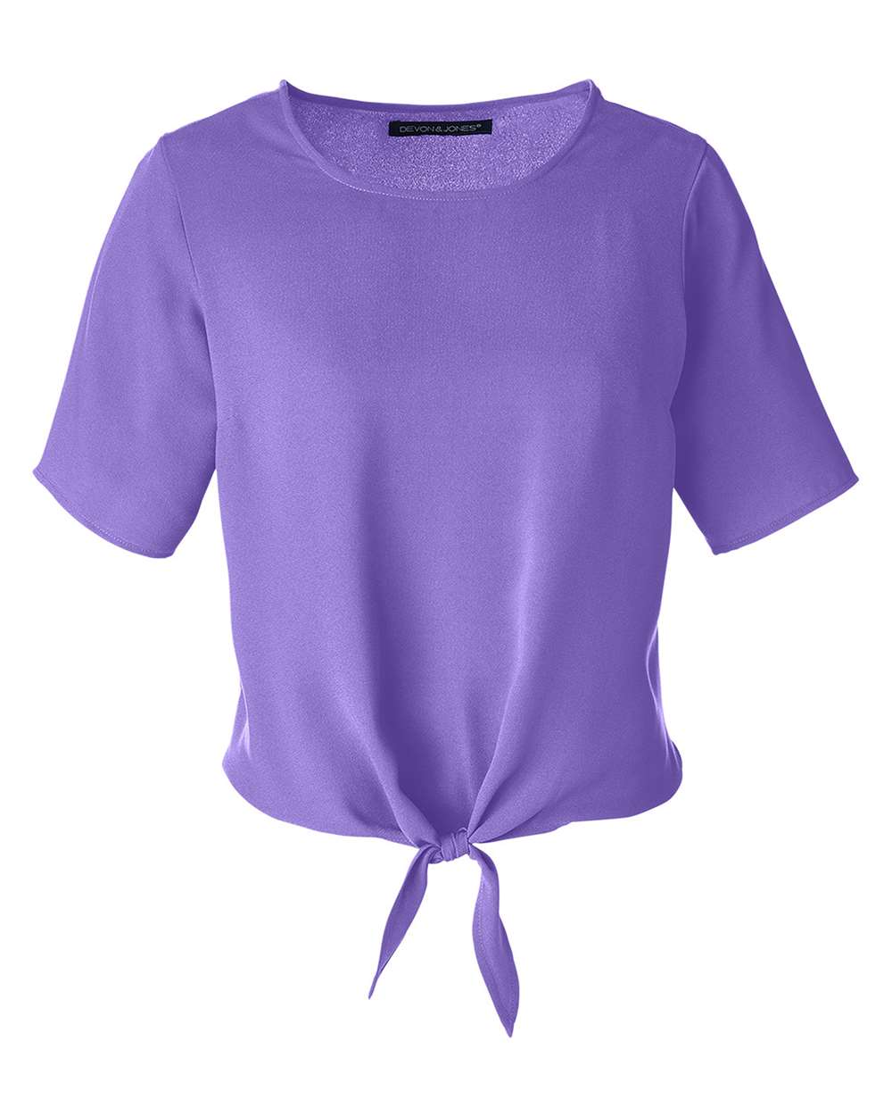 Devon & Jones - DPW - Women's Perfect Fit Tie Front Blouse - Grape -